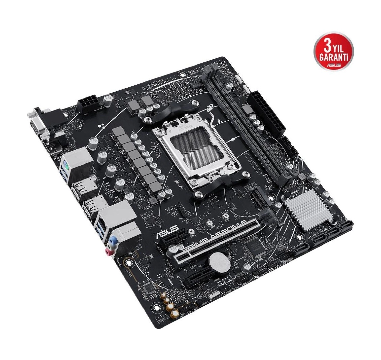 Asus Prime A620M-E-Csm Ddr5 M.2 Hdmi Matx Am5 Anakart - Görsel 5
