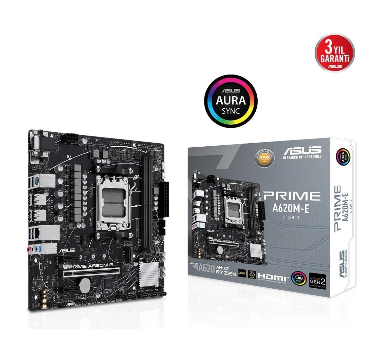 Asus Prime A620M-E-Csm Ddr5 M.2 Hdmi Matx Am5 Anakart ürün görseli
