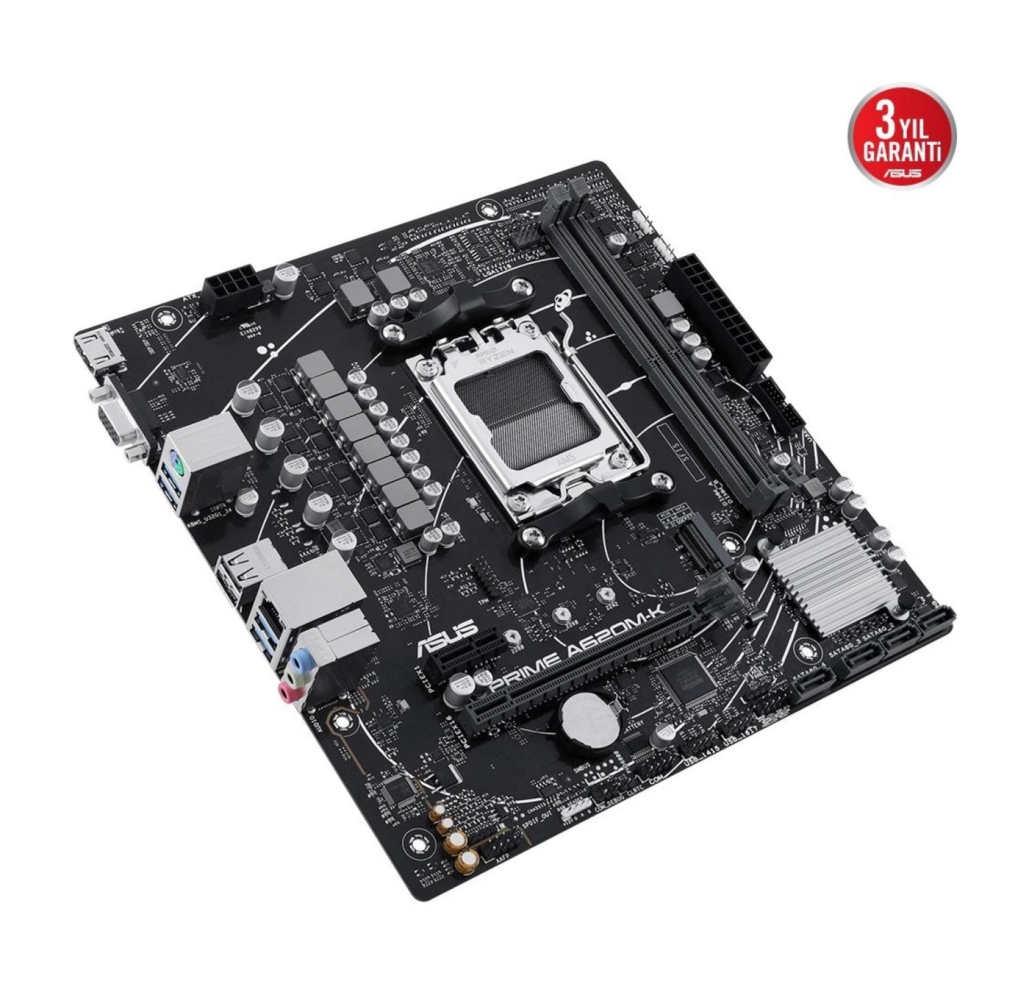 Asus Prime A620M-K Amd Am5 Ddr5 Matx Anakart - Görsel 5