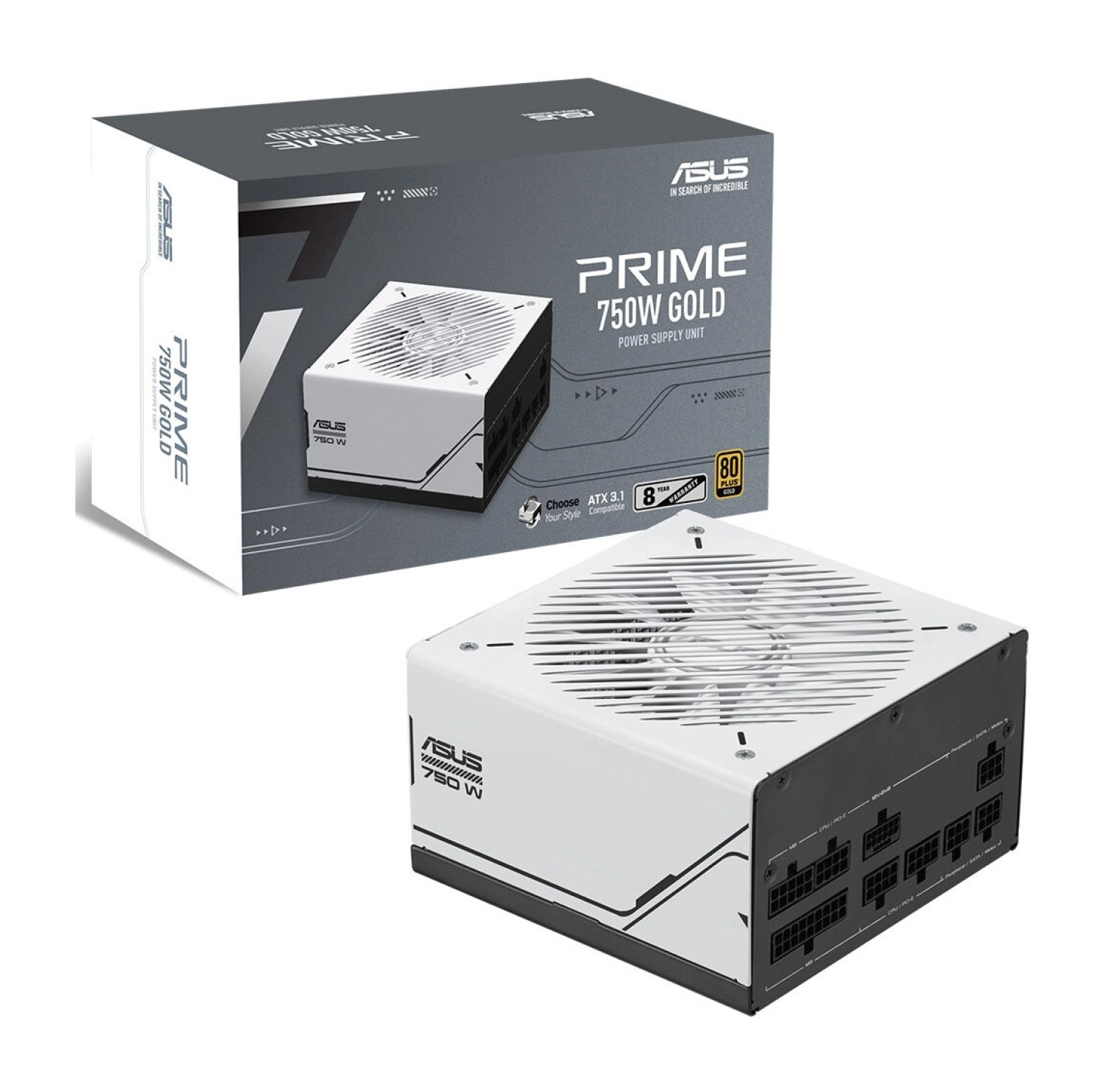 Asus Prime Ap-750G 80+ Gold 750W Pcıe 5.0 Ve Atx 3.0 Uyumlu 8 Yıl Garantili Modüler Güç Kaynağı ürün görseli