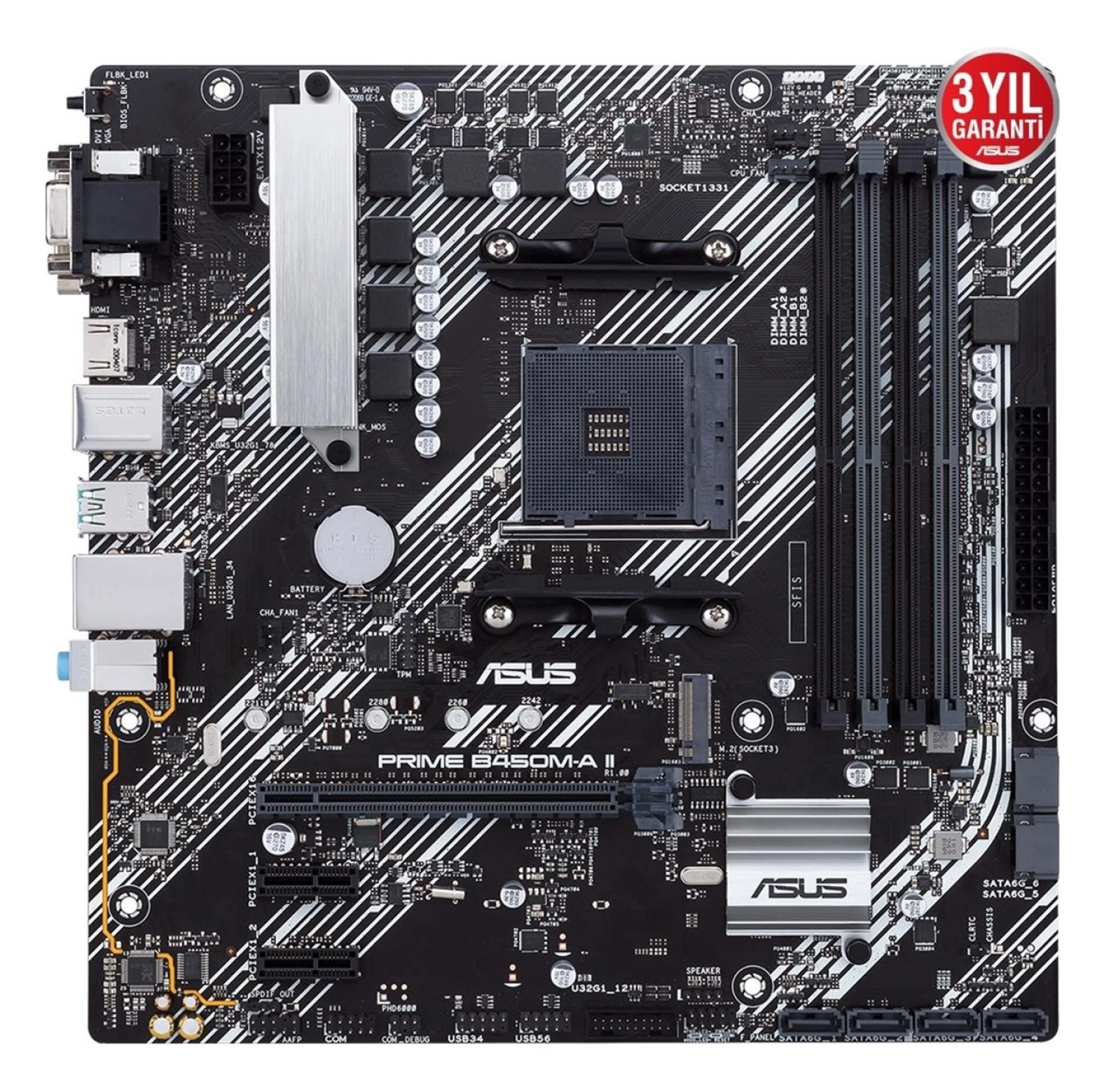 Asus Prime B450M-A Ii 4400 Ddr4 Dvi Vga M2 Am4 ürün görseli