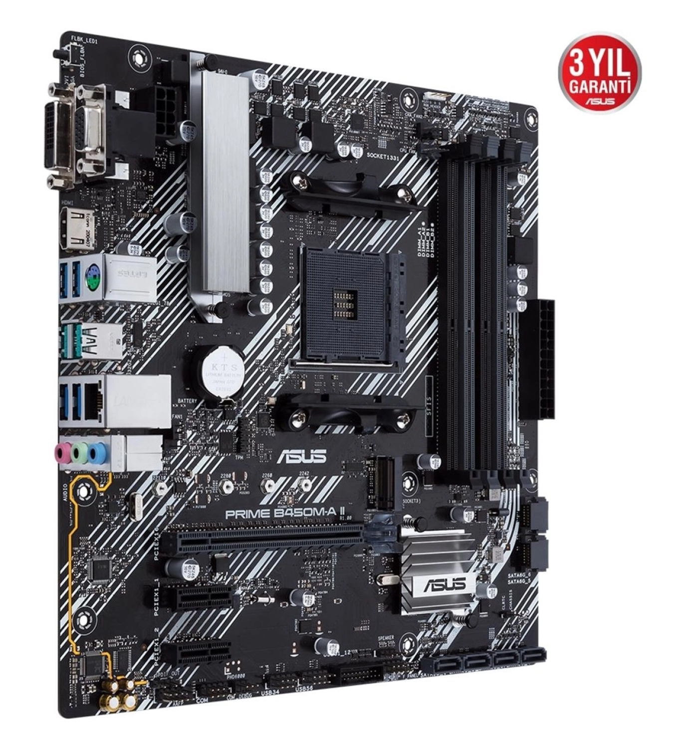 Asus Prime B450M-A Ii 4400 Ddr4 Dvi Vga M2 Am4 - Görsel 3