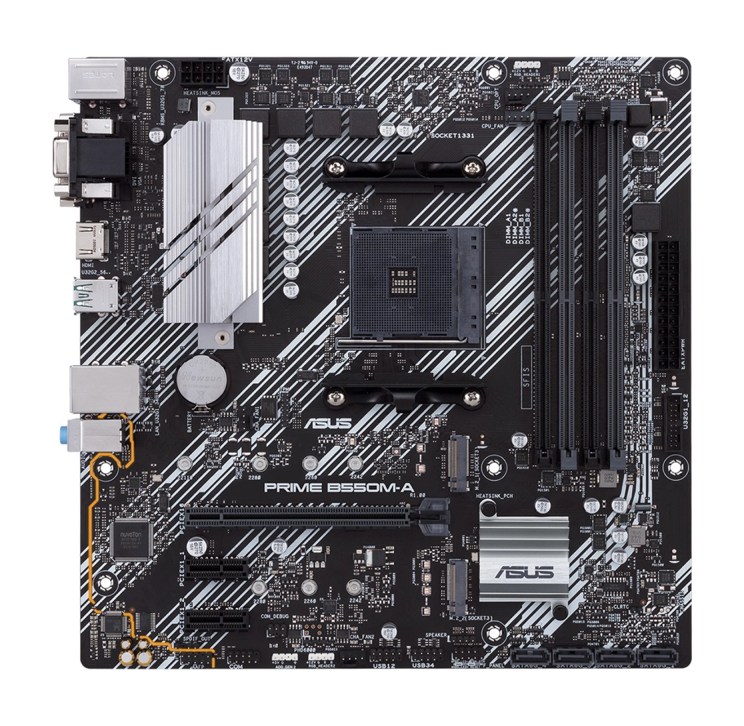 Asus Prime B550M-A Amd B550 Am4 Ddr4 4400 Hdmı Dvı Vga Çift M2 Usb3.2 Argb Matx (Prıme B550M-A) Anakart - Görsel 4