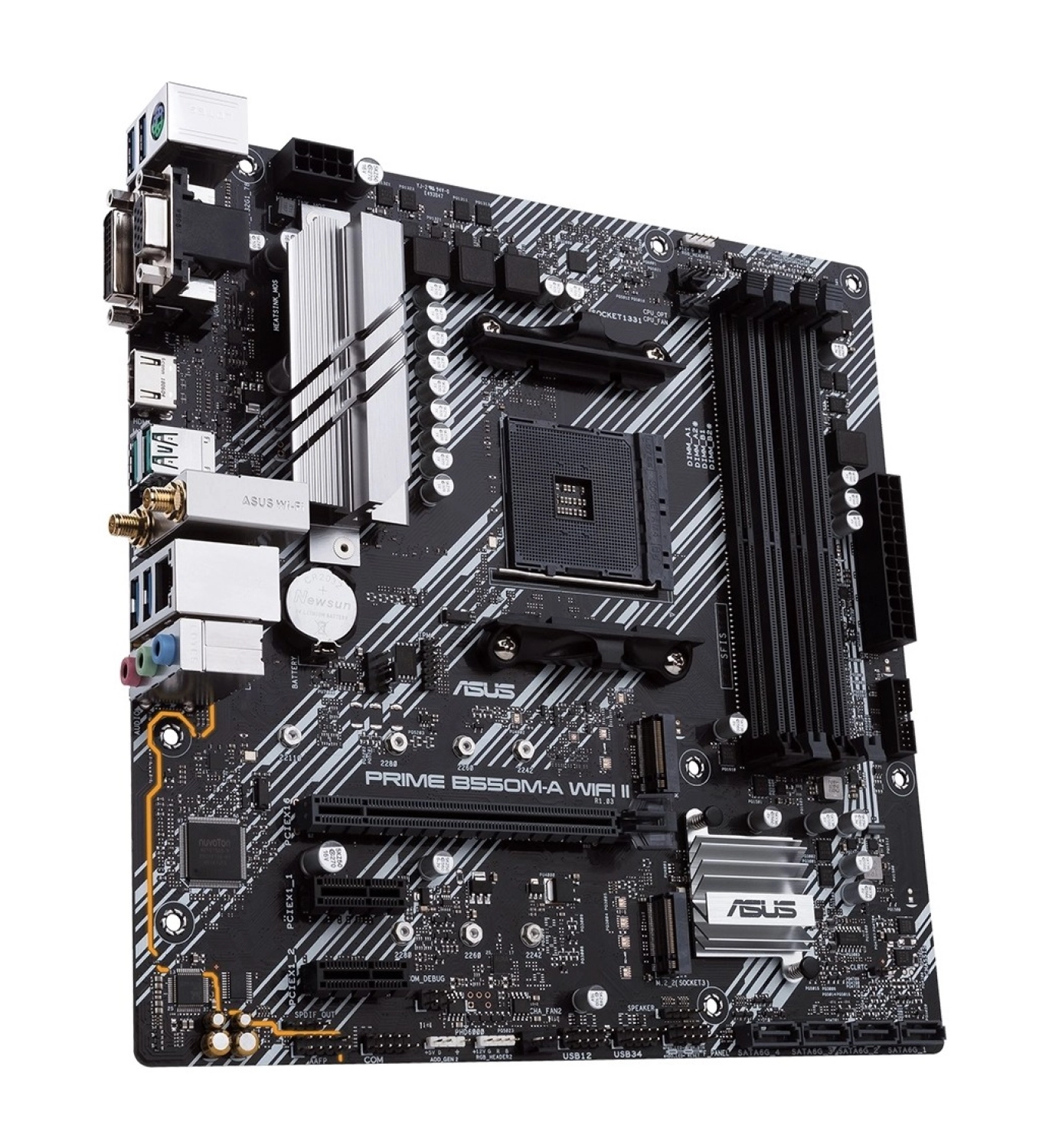 Asus Prime B550M-A Wıfı Iı Amd B550 Am4 Ddr4 4866 Hdmı Dvı Vga Çift M2 Usb3.2 Ax Wifi + Bt Argb Matx (Prıme B550M-A Wıfı Iı) Anakart - Görsel 3