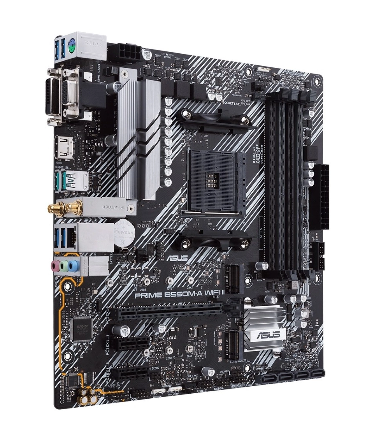 Asus Prime B550M-A Wıfı Iı Amd B550 Am4 Ddr4 4866 Hdmı Dvı Vga Çift M2 Usb3.2 Ax Wifi + Bt Argb Matx (Prıme B550M-A Wıfı Iı) Anakart - Görsel 2