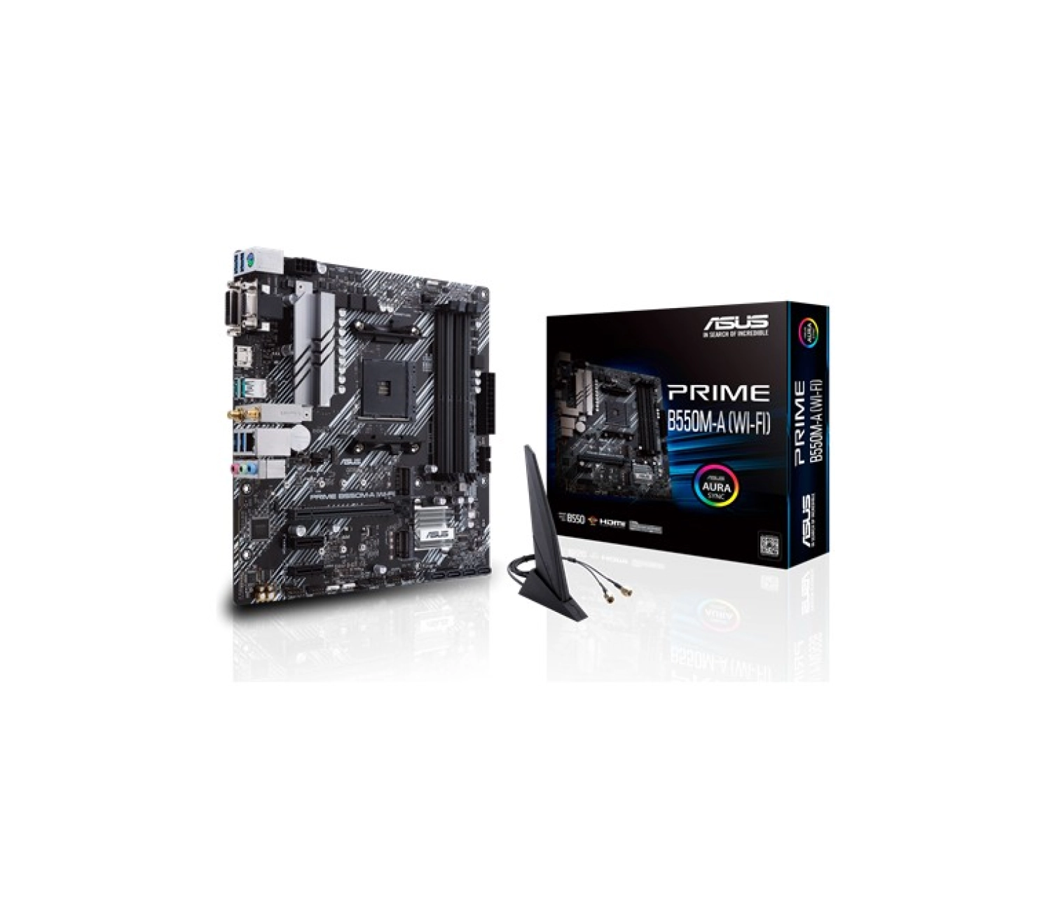 Asus Prime B550M-A Wıfı Iı Amd B550 Am4 Ddr4 4866 Hdmı Dvı Vga Çift M2 Usb3.2 Ax Wifi + Bt Argb Matx (Prıme B550M-A Wıfı Iı) Anakart ürün görseli