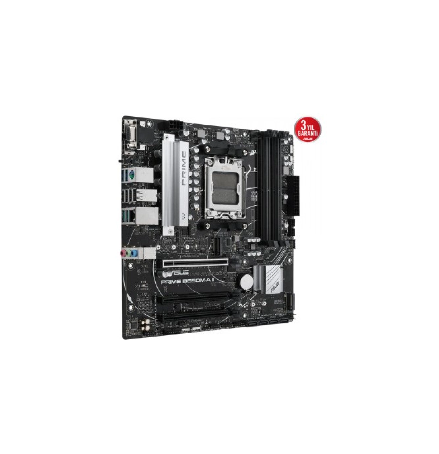 Asus Prime B650M-A Iı Amd B650 Am5 Ddr5 6400 Dp Hdmı Vga Çift M2 Usb3.2 Aura Rgb 2.5Gbit Lan Matx (Prıme B650M-A Iı) Anakart - Görsel 3