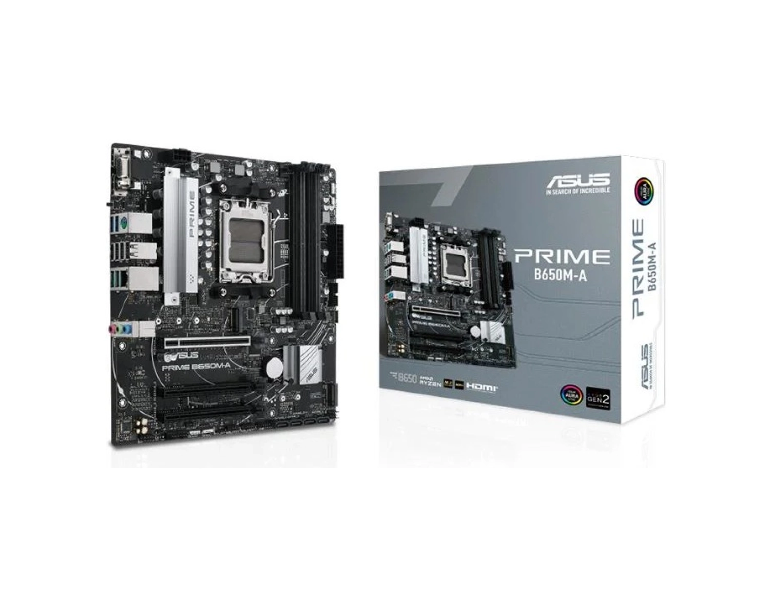 Asus Prime B650M-A Iı Amd B650 Am5 Ddr5 6400 Dp Hdmı Vga Çift M2 Usb3.2 Aura Rgb 2.5Gbit Lan Matx (Prıme B650M-A Iı) Anakart - Görsel 2
