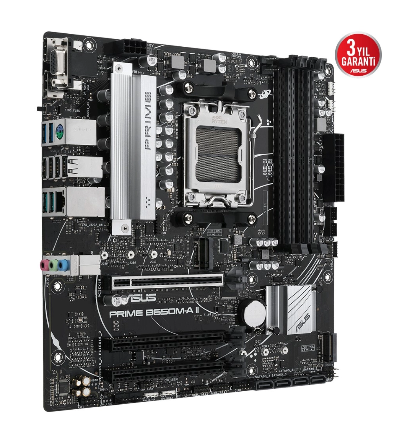 Asus Prime B650M-A Ii-Csm Amd B650 Am5 Ddr5 Matx Anakart - Görsel 4