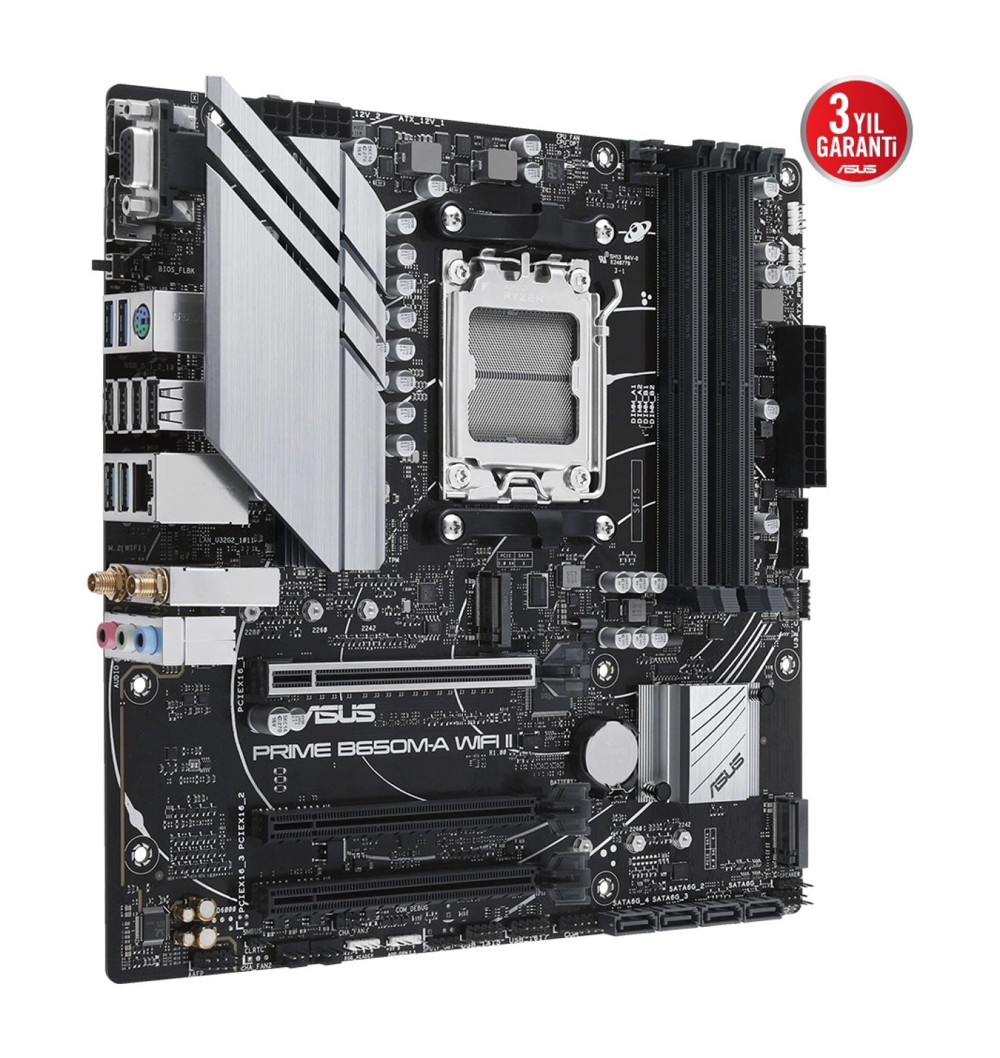 Asus Prime B650M-A Wifi Ii Amd B650 Am5 Ddr5 Matx Anakart - Görsel 3