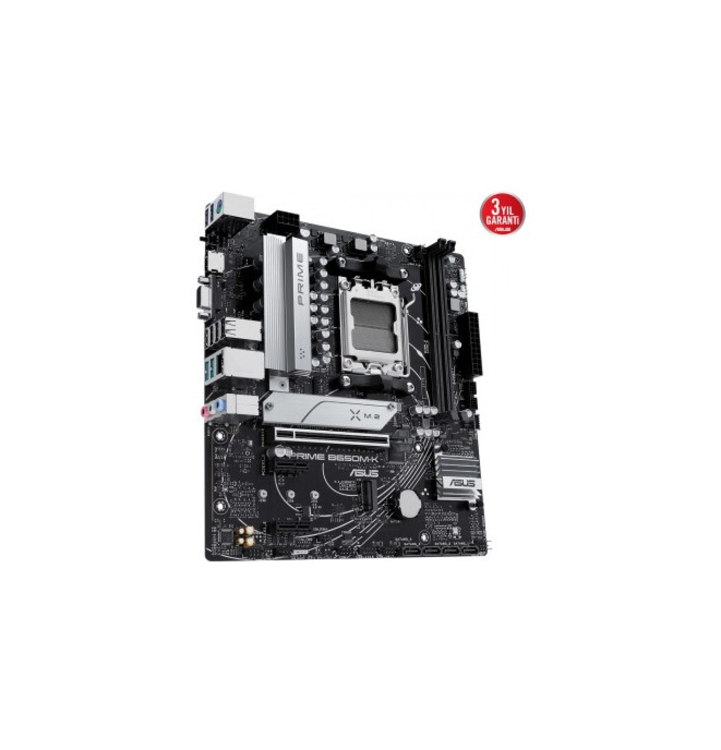 Asus Prime B650M-K Amd B650 Am5 Ddr5 6400 Dp Vga 2X M2 Usb3.2 Aura Rgb 2.5Gbit Lan Matx (Prıme B650M-K) Anakart - Görsel 4
