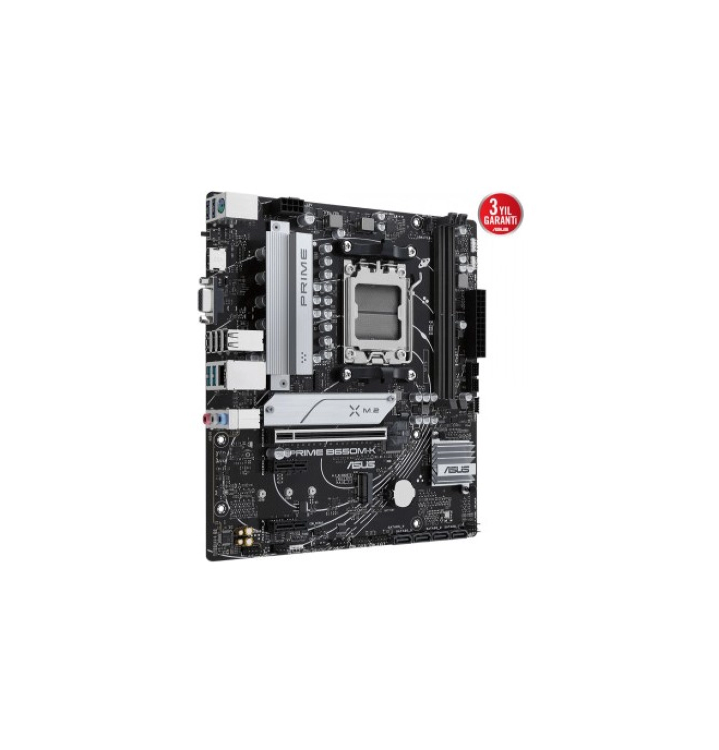 Asus Prime B650M-K Amd B650 Am5 Ddr5 6400 Dp Vga 2X M2 Usb3.2 Aura Rgb 2.5Gbit Lan Matx (Prıme B650M-K) Anakart - Görsel 3