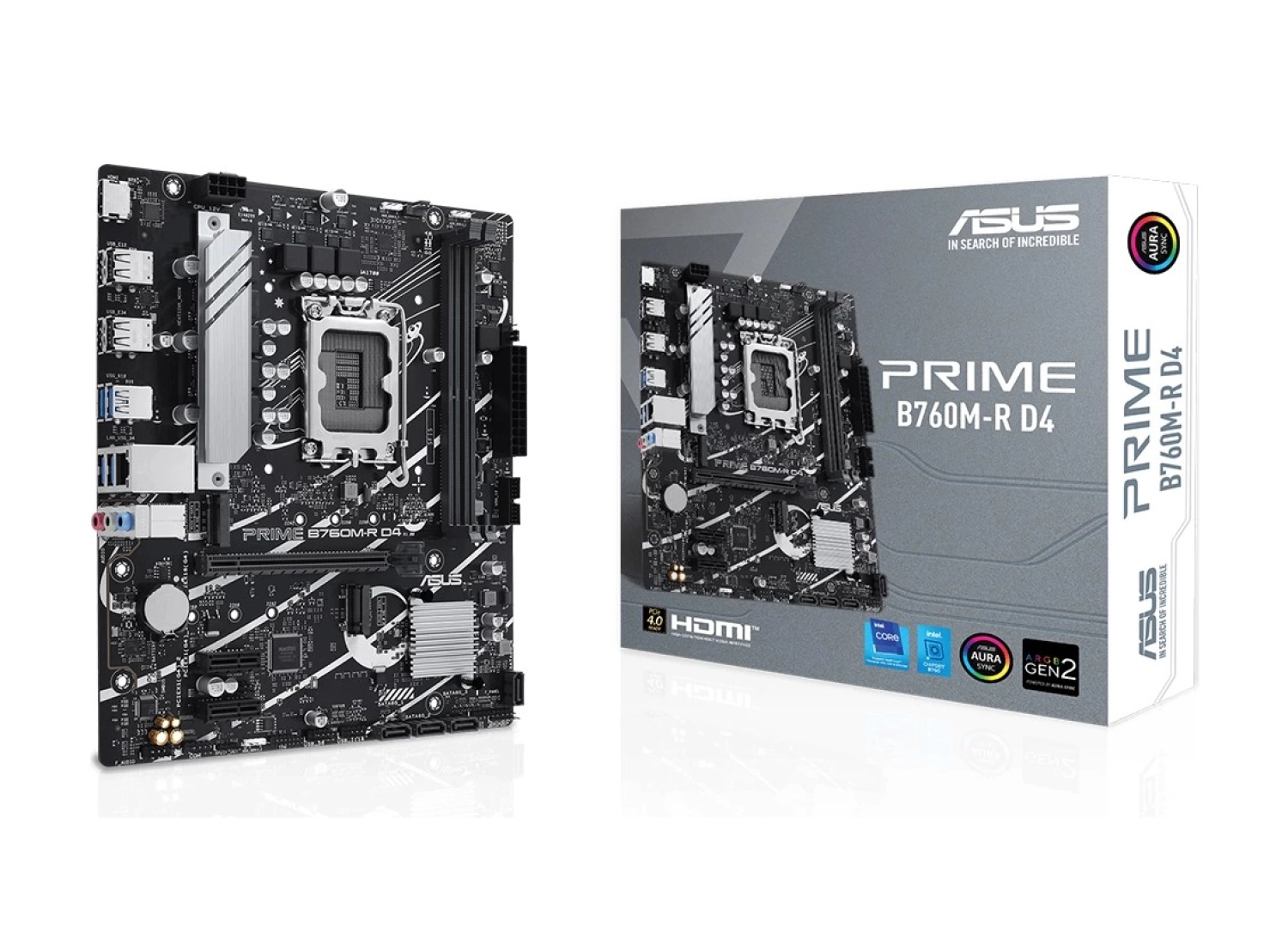 Asus Prime B760M-R D4 Ddr4 5333Mhz (Oc) Rgb M.2 1700P Matx Anakart ürün görseli
