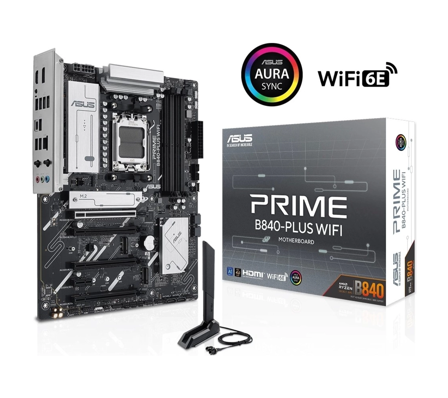 Asus Prime B840 Plus Wifi Ddr5 7600Mhz (Oc) M.2 Am5 Atx Anakart ürün görseli