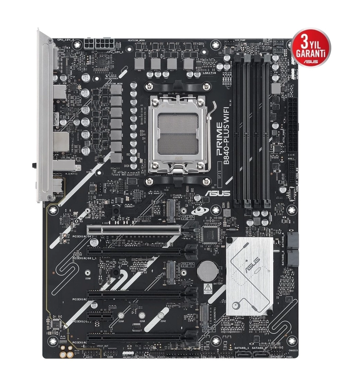 Asus Prime B840 Plus Wifi Ddr5 7600Mhz (Oc) M.2 Am5 Atx Anakart - Görsel 3