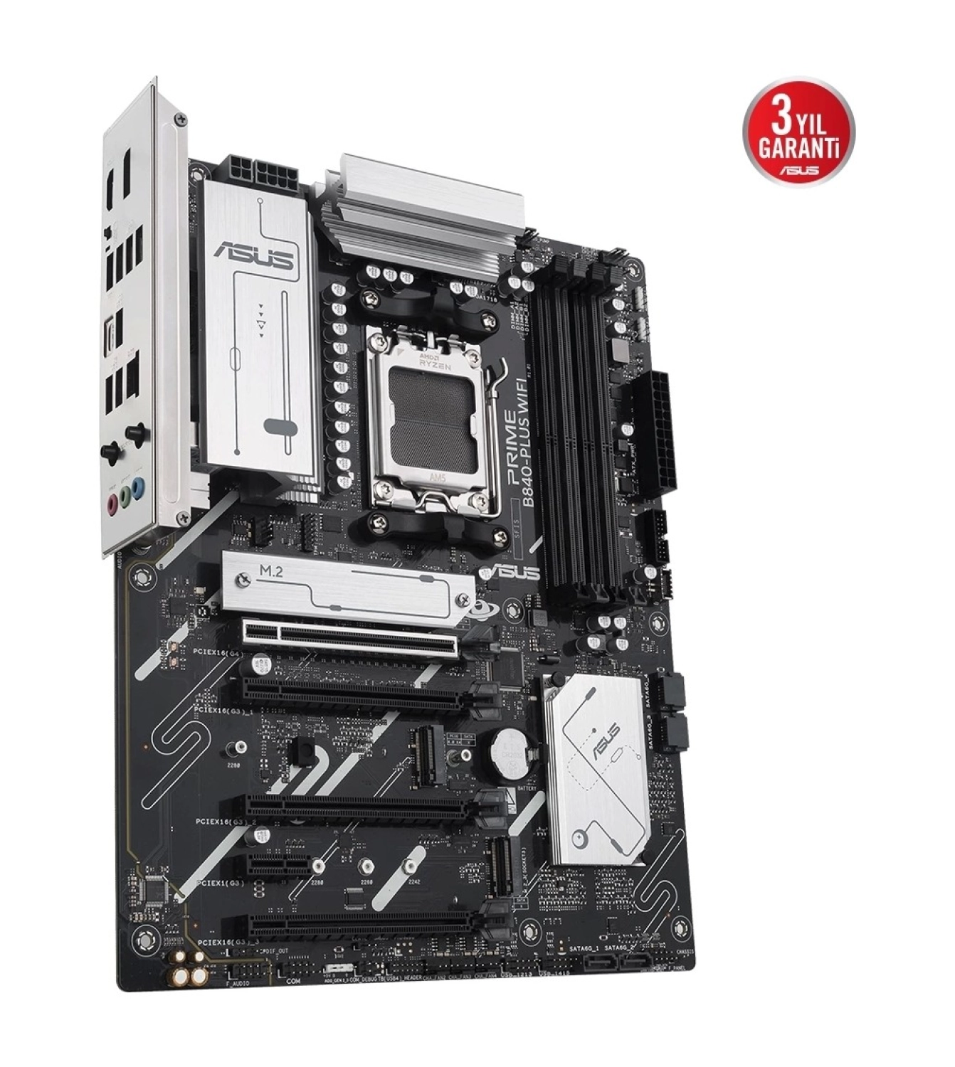 Asus Prime B840 Plus Wifi Ddr5 7600Mhz (Oc) M.2 Am5 Atx Anakart - Görsel 5