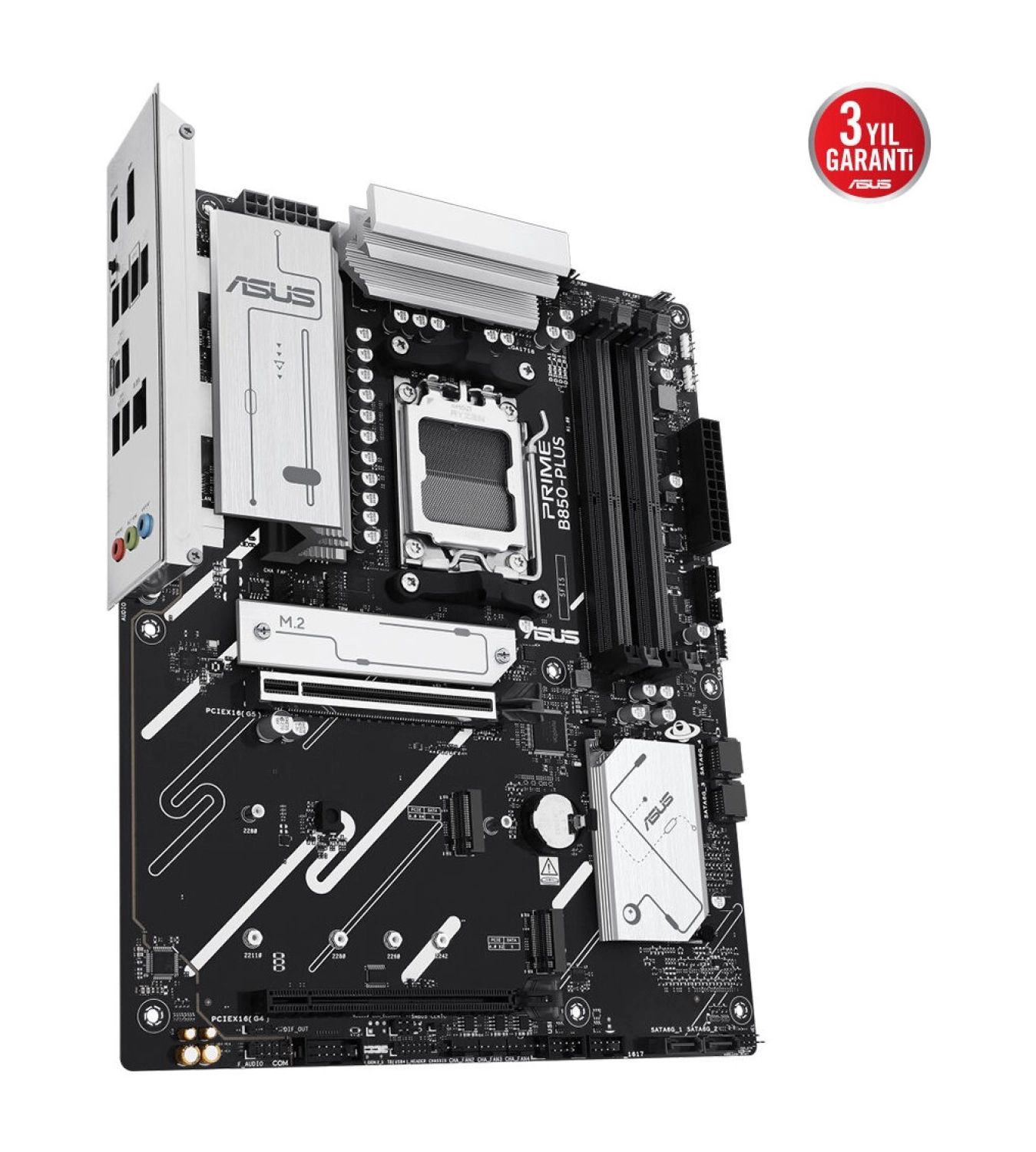 Asus Prime B850-Plus-Csm Amd B850 Am5 Ddr5 8000 Dp Hdmi 3X M2 Usb3.2 Aura Rgb 2.5Gbit Lan Atx 256Gb’a Kadar Ram Desteği, 1Xgen5 M.2 - Görsel 4