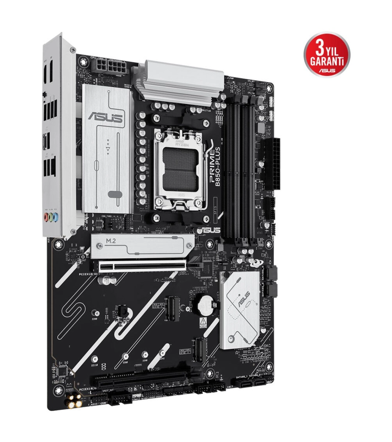 Asus Prime B850-Plus-Csm Amd B850 Am5 Ddr5 8000 Dp Hdmi 3X M2 Usb3.2 Aura Rgb 2.5Gbit Lan Atx 256Gb’a Kadar Ram Desteği, 1Xgen5 M.2 - Görsel 5