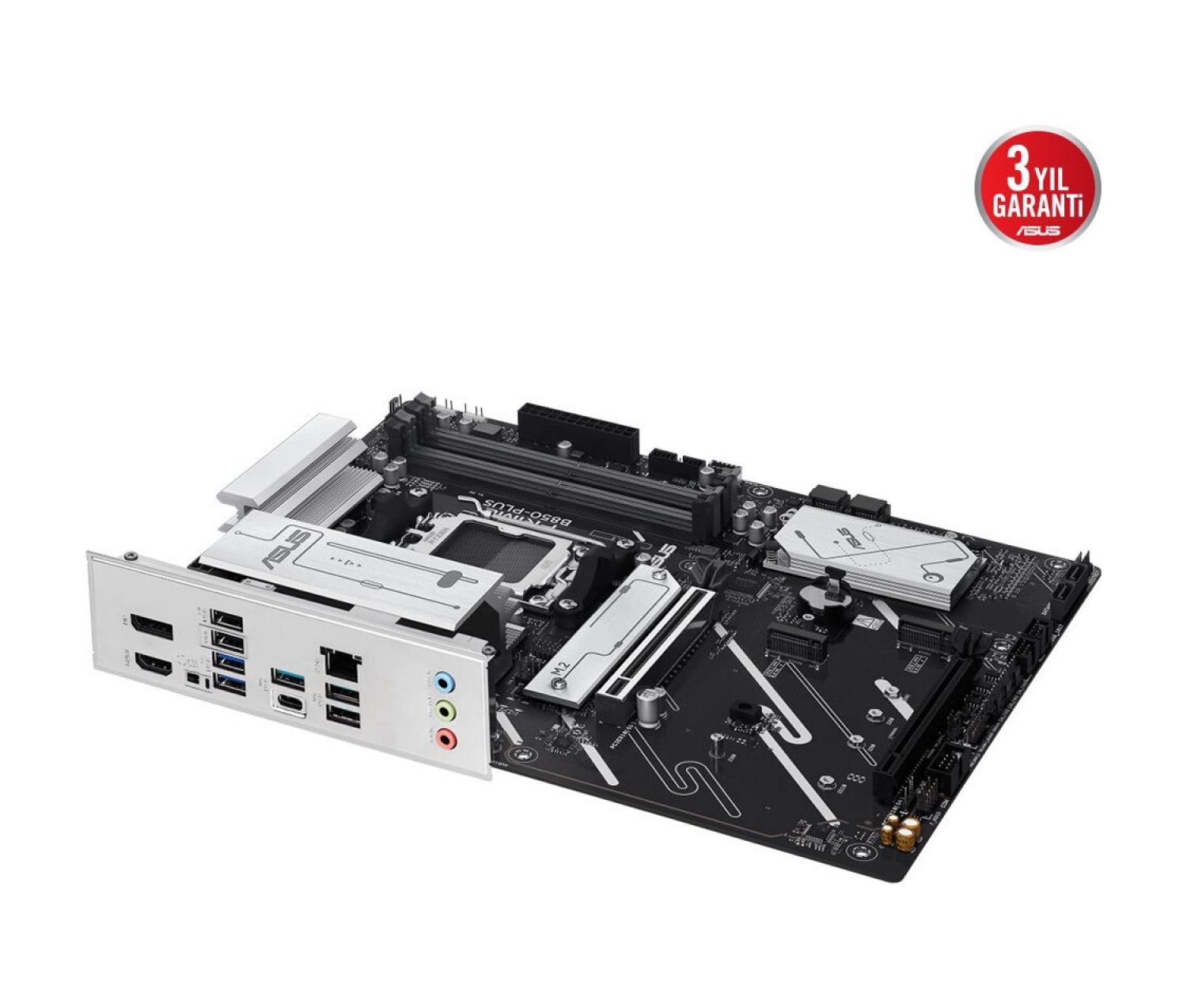 Asus Prime B850-Plus-Csm Amd B850 Am5 Ddr5 8000 Dp Hdmi 3X M2 Usb3.2 Aura Rgb 2.5Gbit Lan Atx 256Gb’a Kadar Ram Desteği, 1Xgen5 M.2 - Görsel 3