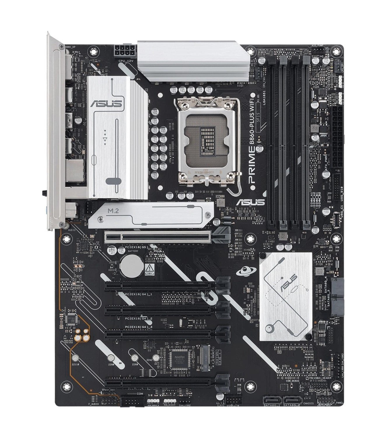 Asus Prime B860-Plus Wıfı Lga1851 Ddr5 8200 Dp Hdmi 2X M2 Usb3.2 Gen 2X2 Wifi 6E + Bt Aura Rgb 2.5Gbit Lan Atx Anakart - Görsel 4