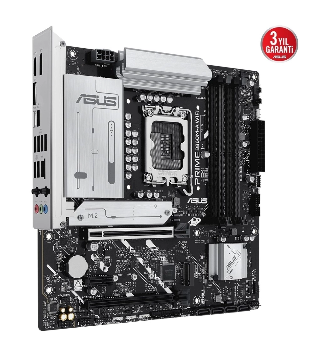 Asus Prime B860M-A Wifi Ddr5 8666Mhz (Oc) M.2 1851P Matx Anakart - Görsel 3