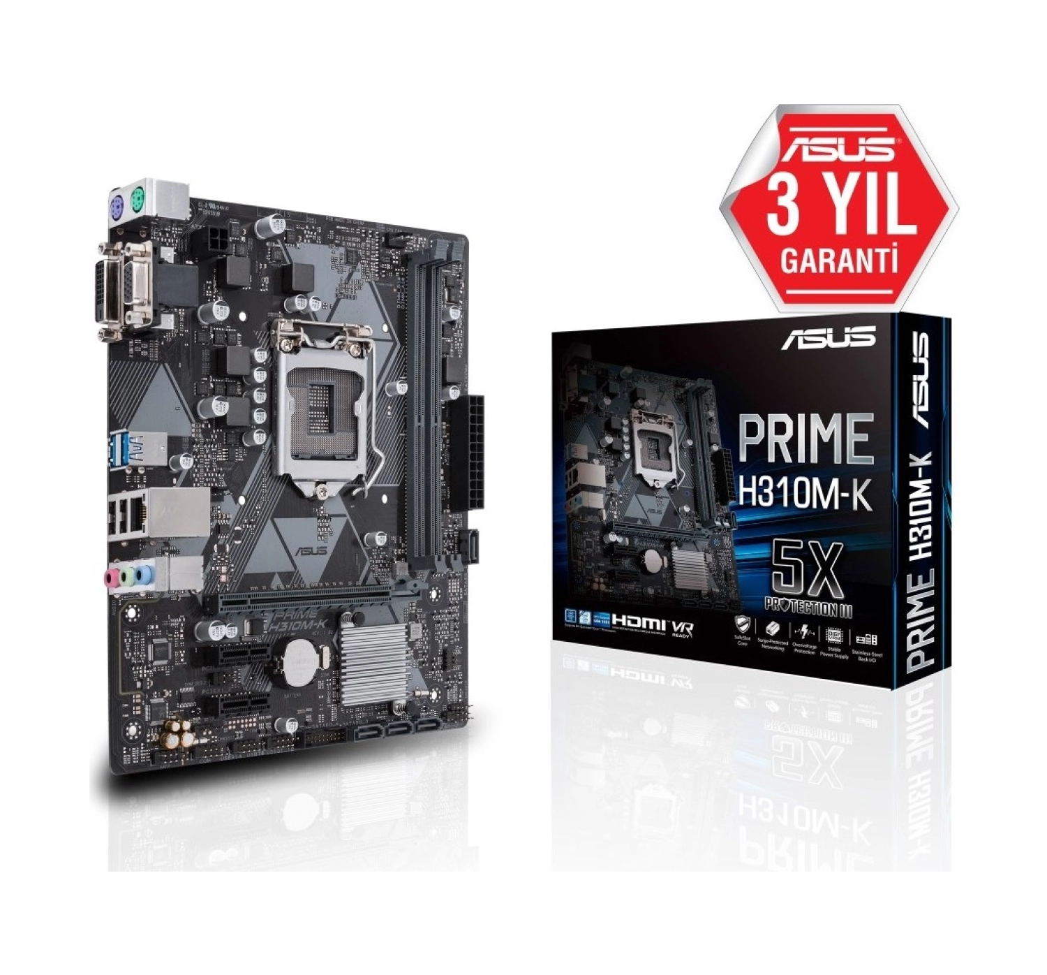 Asus Prime H310M-K 2666Mhz Ddr4 Soket 1151 Matx Anakart - Görsel 5