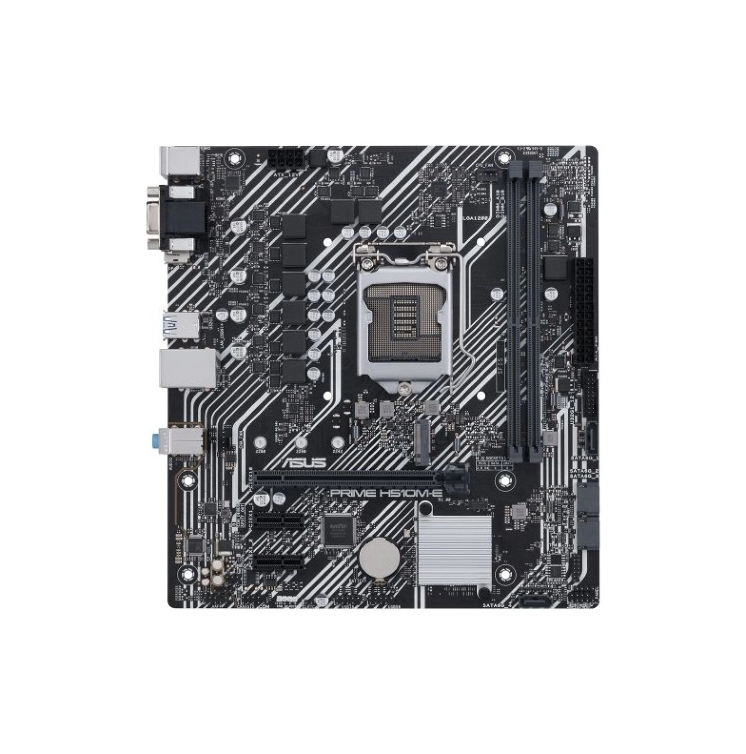 Asus Prime H510M-E Intel H510 Lga1200 Ddr4 3200 Dp Hdmı Vga M2 Usb3.2 Aura Rgb Matx (Prıme H510M-E) Anakart - Görsel 2