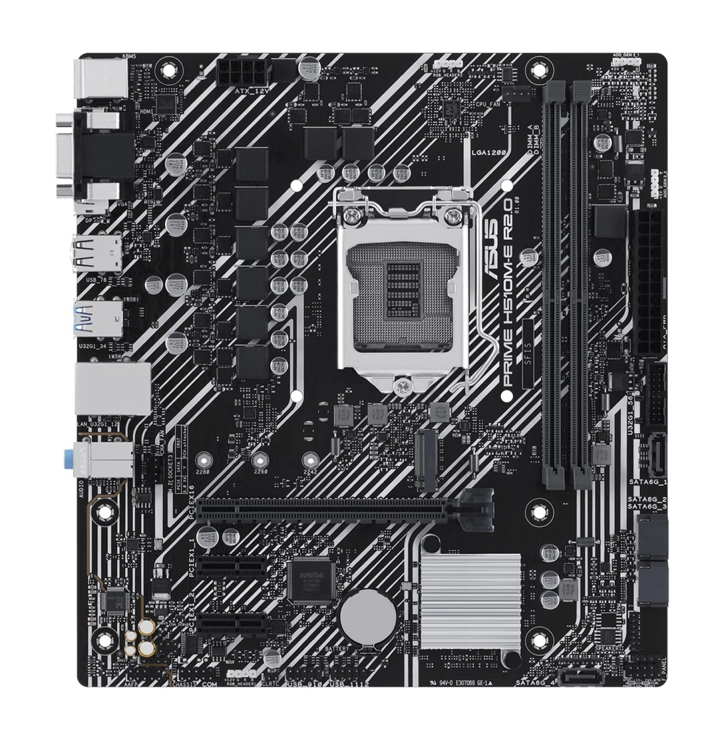 Asus Prıme H510M-E R2.0 Intel H470 Lga1200 Ddr4 3200 Dp Hdmı Vga M2 Usb3.2 Aura Rgb Matx (Prıme H510M-E R2.0) Anakart - Görsel 2