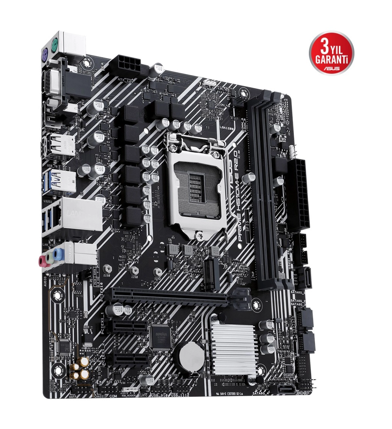 Asus Prıme H510M-E R2.0 Intel H470 Lga1200 Ddr4 3200 Dp Hdmı Vga M2 Usb3.2 Aura Rgb Matx (Prıme H510M-E R2.0) Anakart - Görsel 3
