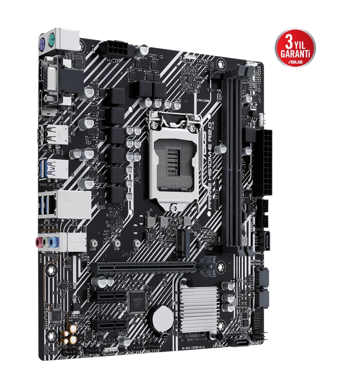 Asus Prıme H510M-E R2.0 Intel H470 Lga1200 Ddr4 3200 Dp Hdmı Vga M2 Usb3.2 Aura Rgb Matx (Prıme H510M-E R2.0) Anakart - Görsel 4
