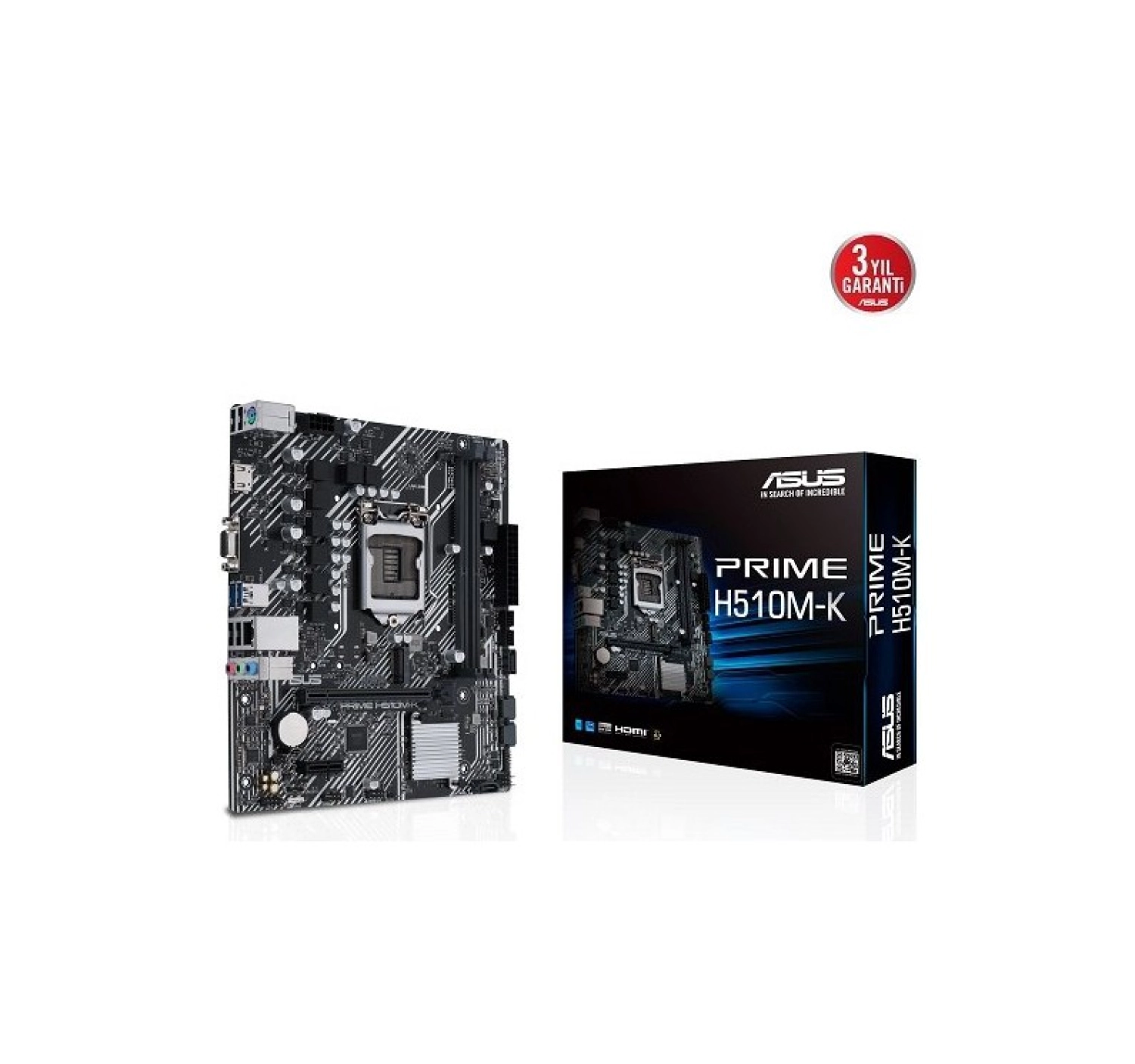 Asus Prime H510M-K, 2Xddr4, M.2, D-Sub, Hdmi, 10-11.Nesil, Lga1200 Soket, Anakart ürün görseli