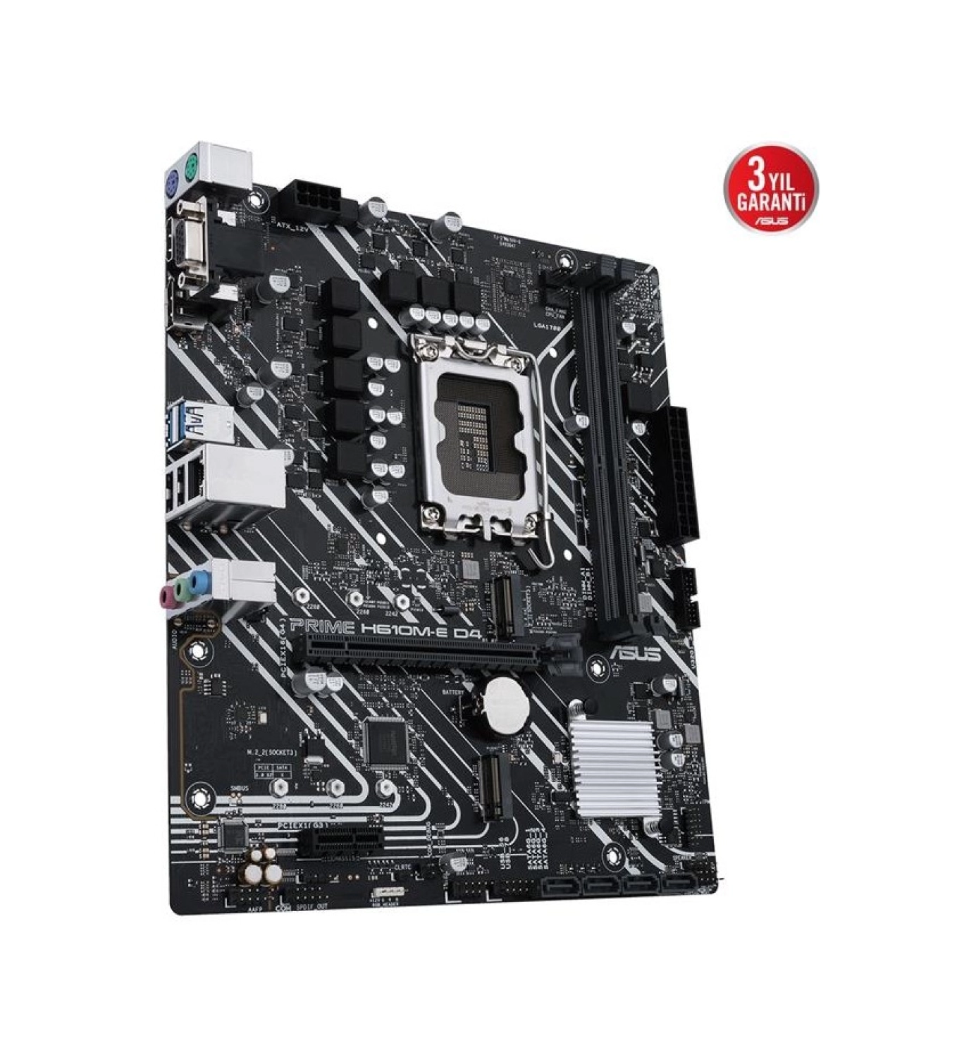 Asus Prime H610M-E D4-Csm Ddr4 3200Mhz Dp Hdmi M.2 Matx 1700P - Görsel 5
