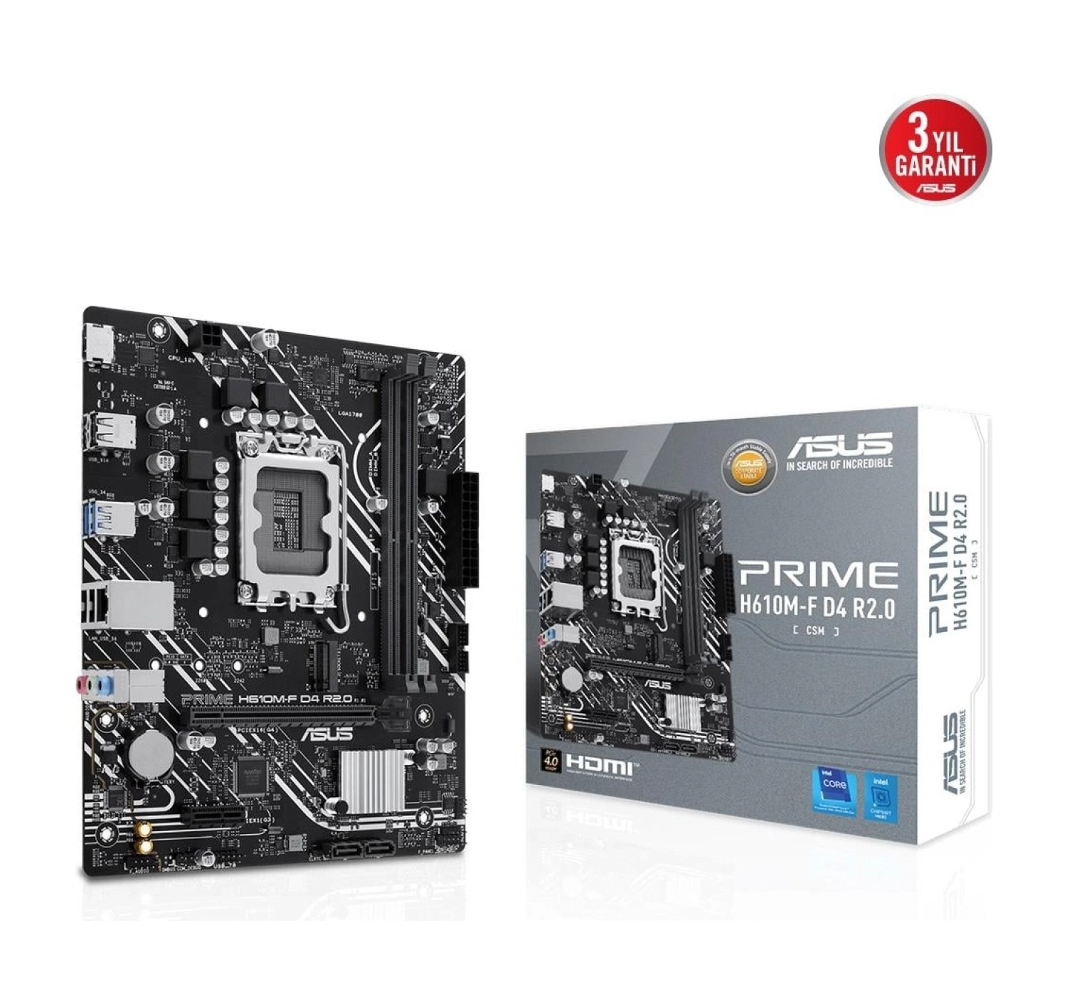Asus Prime H610M-F D4 R2.0-Csm Intel H610 Lga1700 Ddr4 Matx Anakart ürün görseli