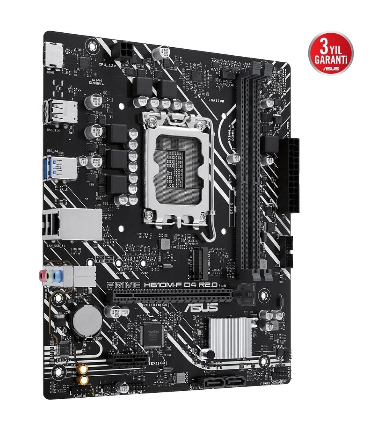 Asus Prime H610M-F D4 R2.0-Csm Intel H610 Lga1700 Ddr4 Matx Anakart - Görsel 3