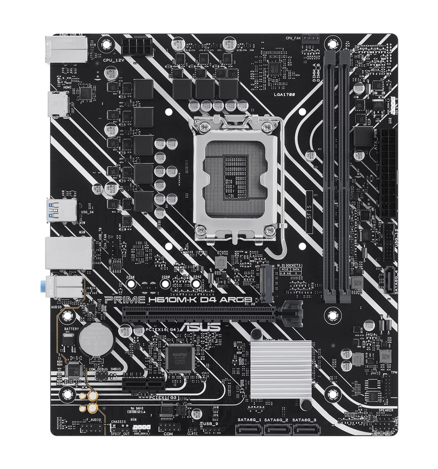 Asus Prıme H610M-K D4 Argb Intel H610 Lga1700 Ddr4 3200 Hdmi M2 Usb3.2 Aura Rgb Matx Asus 5X Protectıon Iıı - Görsel 2