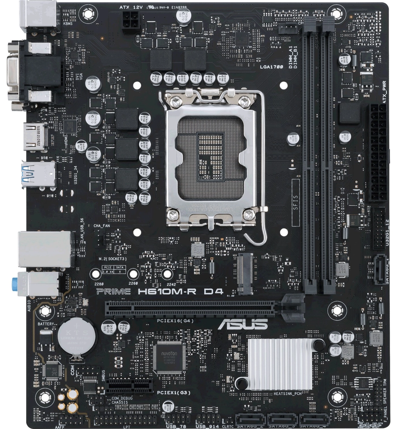 Asus Prime H610M-R D4 Intel H610 Lga1700 Ddr4 Matx Anakart - Görsel 2
