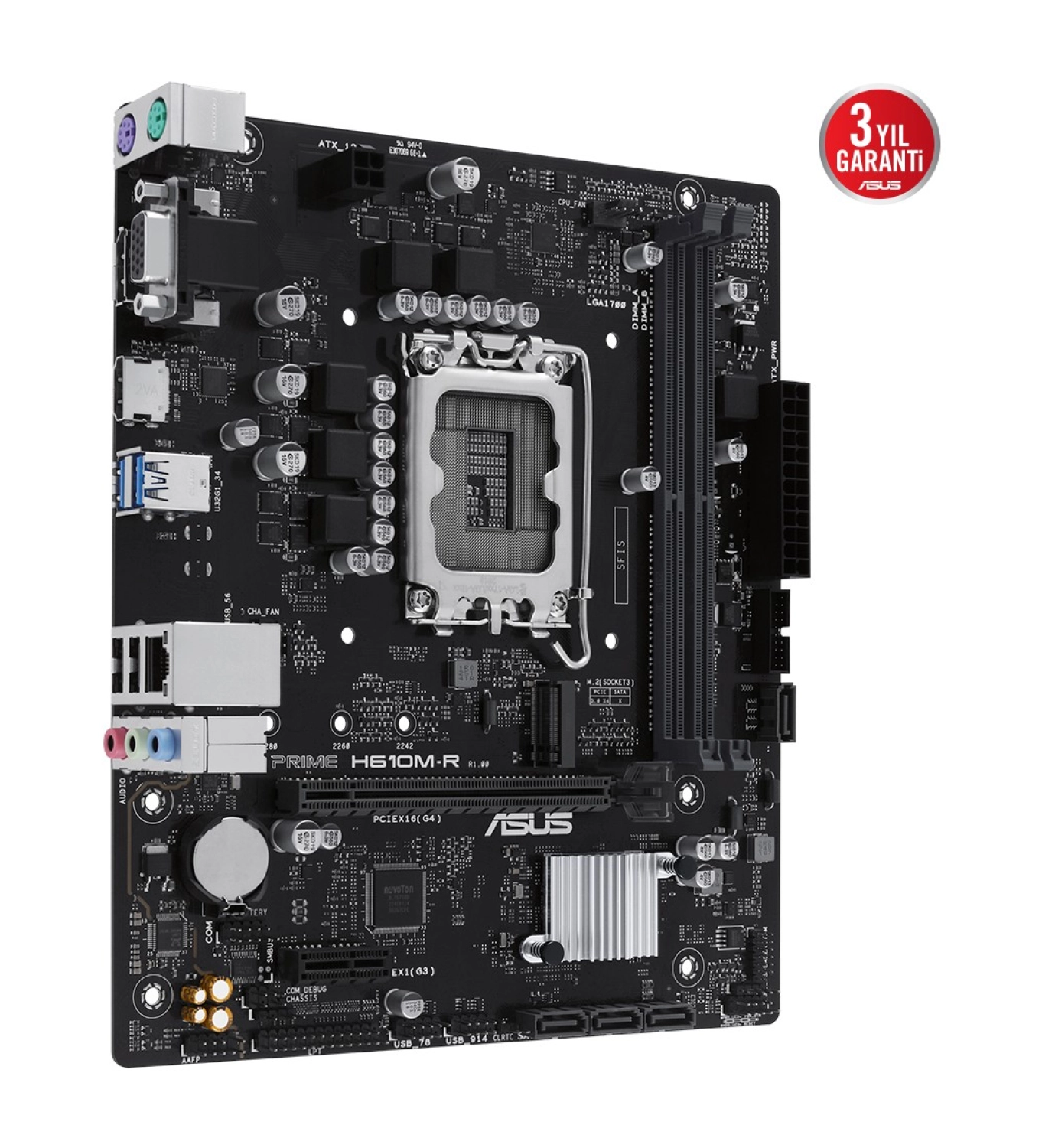 Asus Prime H610M-R-Si Intel H610 Lga1700 Ddr5 Matx Anakart - Görsel 2