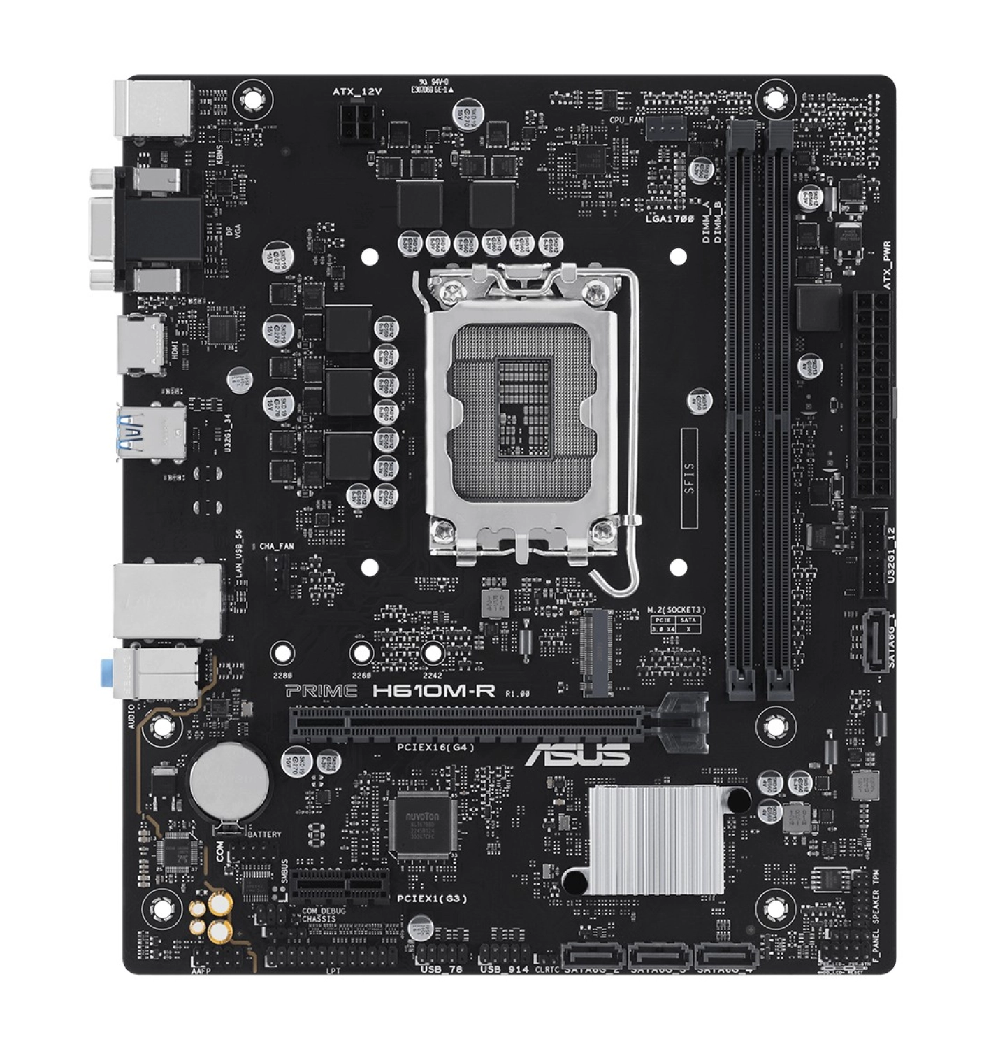 Asus Prime H610M-R-Si Intel H610 Lga1700 Ddr5 Matx Anakart ürün görseli