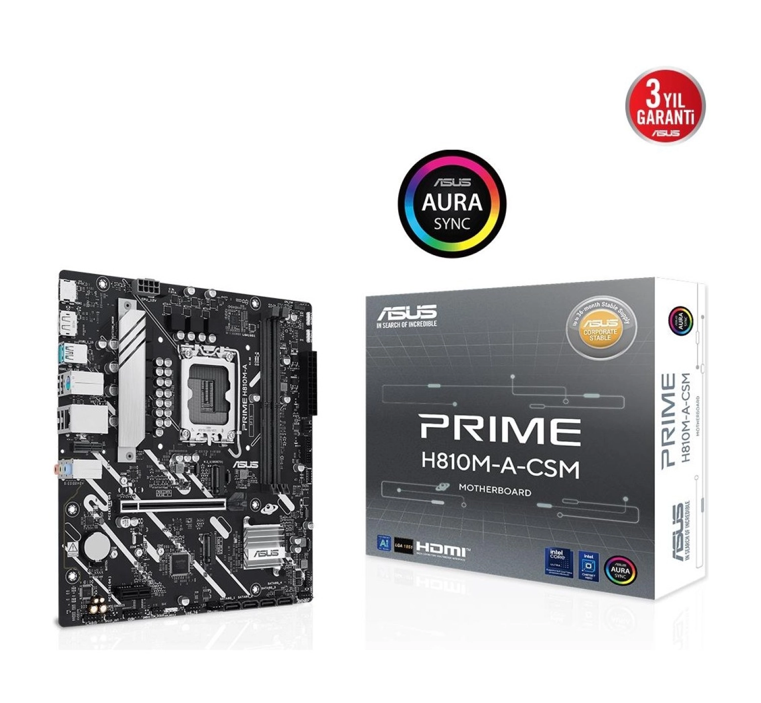 Asus Prime H810M-A-Csm Soket 1851 Anakart - Görsel 2
