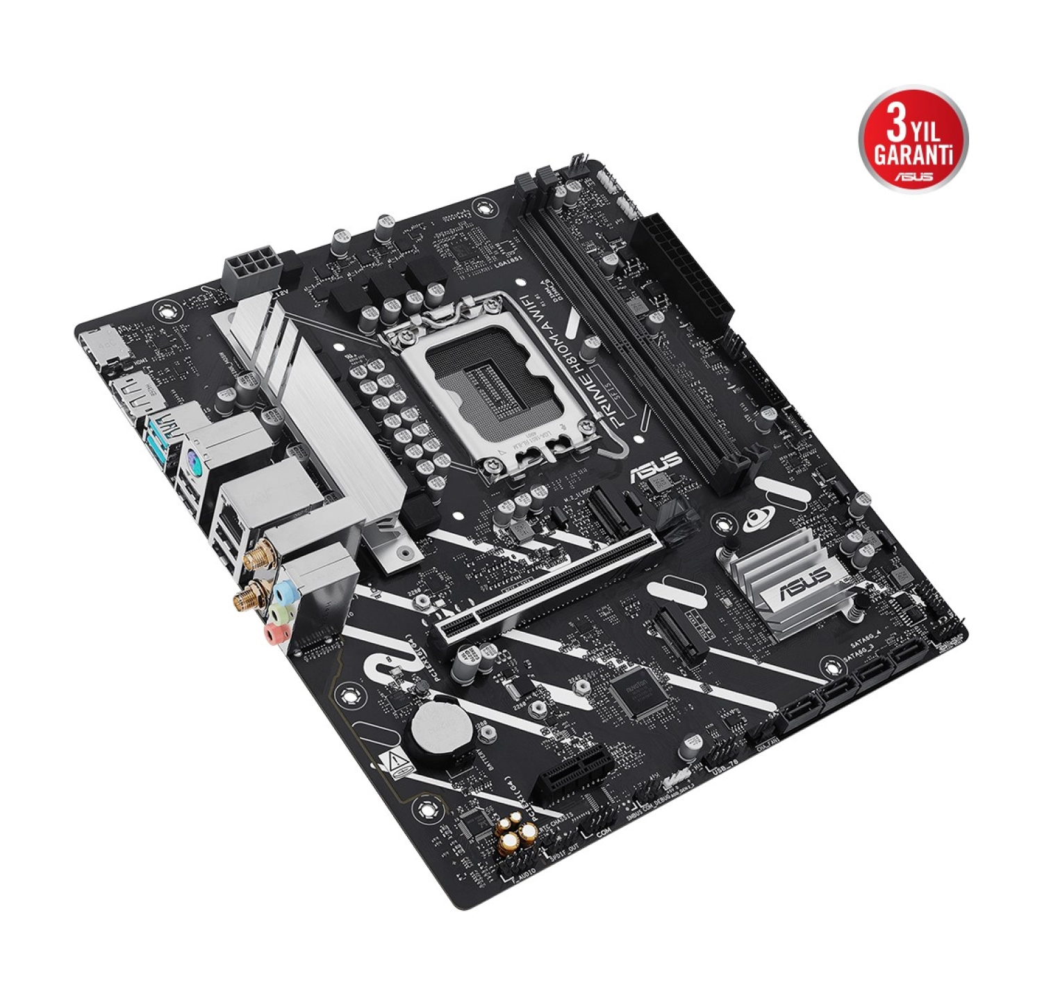 Asus Prime H810M-A Wıfı Intel H810 Lga1851 Ddr5 6400 Dp Hdmi Çift M2 Usb3.2 Ax Wifi + Bt Aura Rgb Matx 6+1+1+1 Güç Aşamaları, Asus 5X Protectıon Iıı, Ready For Advanced Aı Pc - Görsel 4
