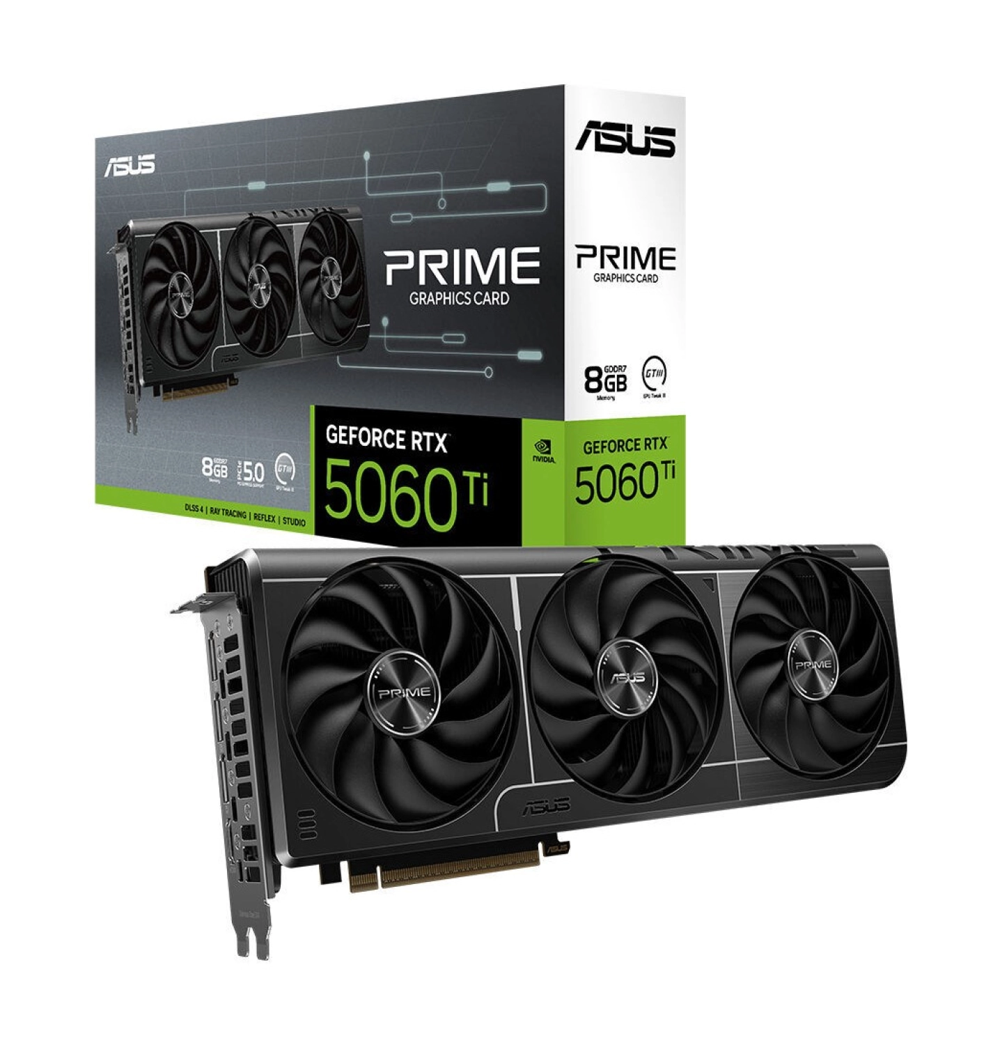 Asus Prime-Rtx5060Ti-8G-Nvidia-Geforce-Rtx 5060 Tı-8G-8Gb Gddr7-128Bit--Hdmi-3Xdp-Dlss4 Ekran Kartı ürün görseli