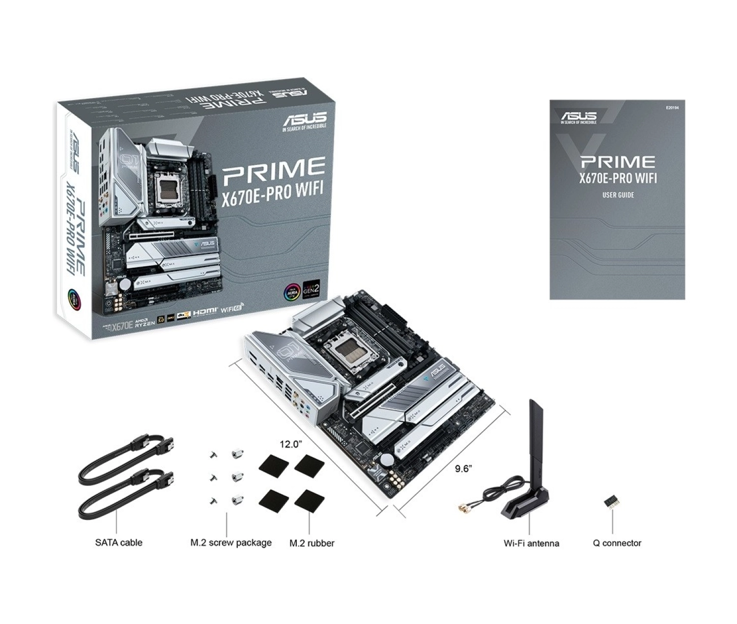 Asus Prime X670E-Pro Wifi Amd X670E Am5 Ddr5 Atx Anakart - Görsel 2