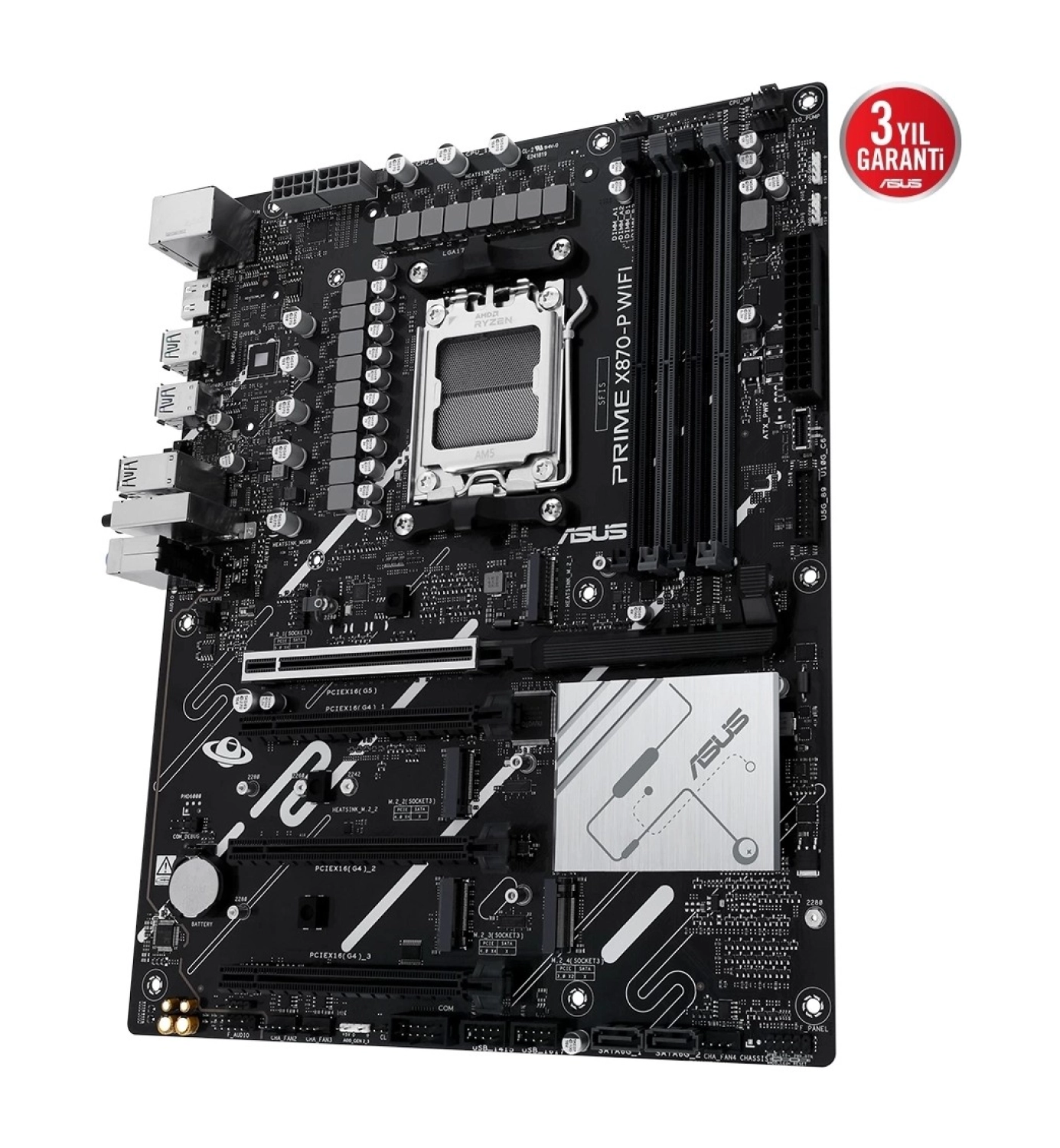 Asus Prime X870-P Wifi 8000Mhz(Oc) M.2 Am5 Atx Anakart - Görsel 4