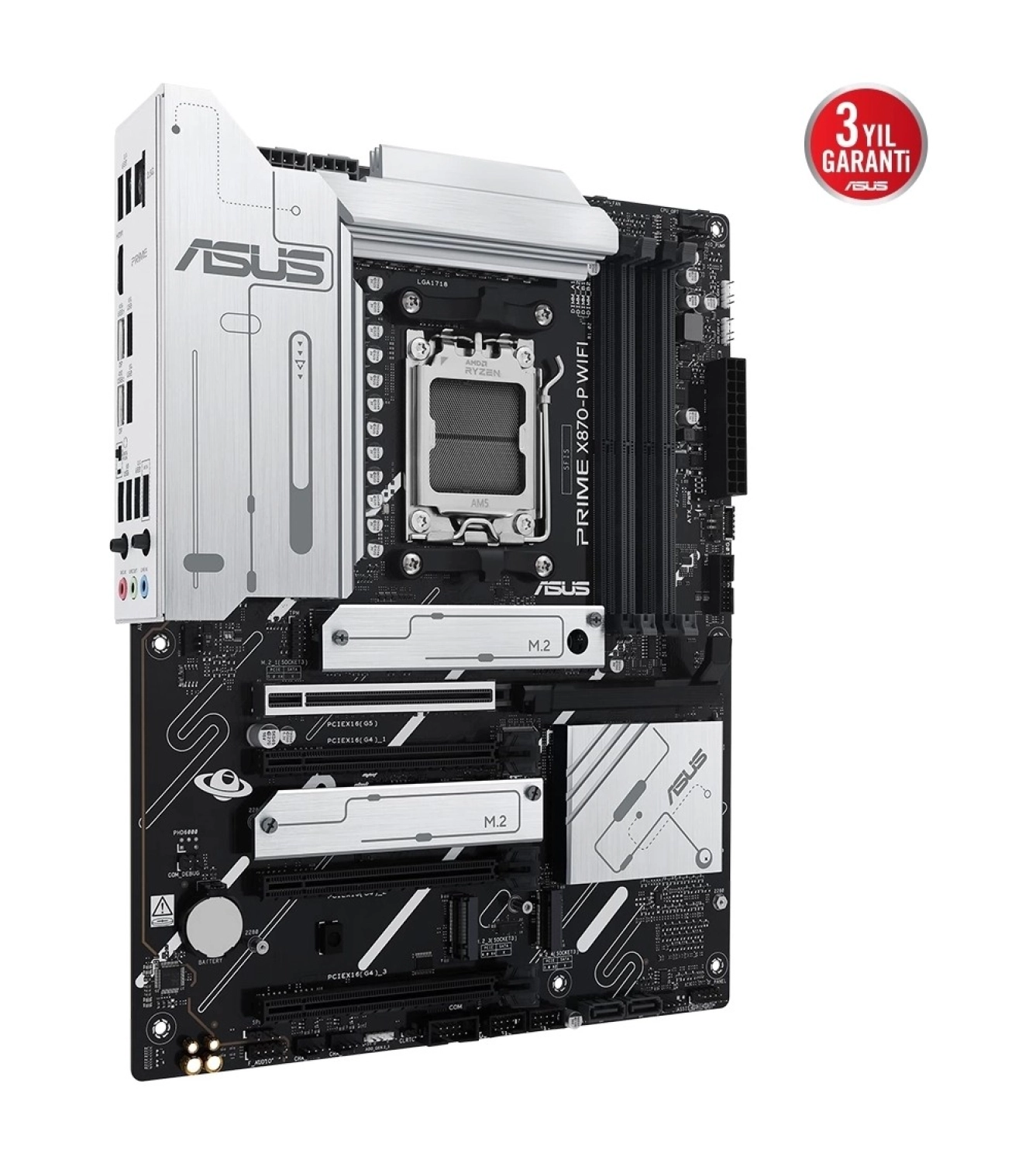 Asus Prime X870-P Wifi 8000Mhz(Oc) M.2 Am5 Atx Anakart - Görsel 5