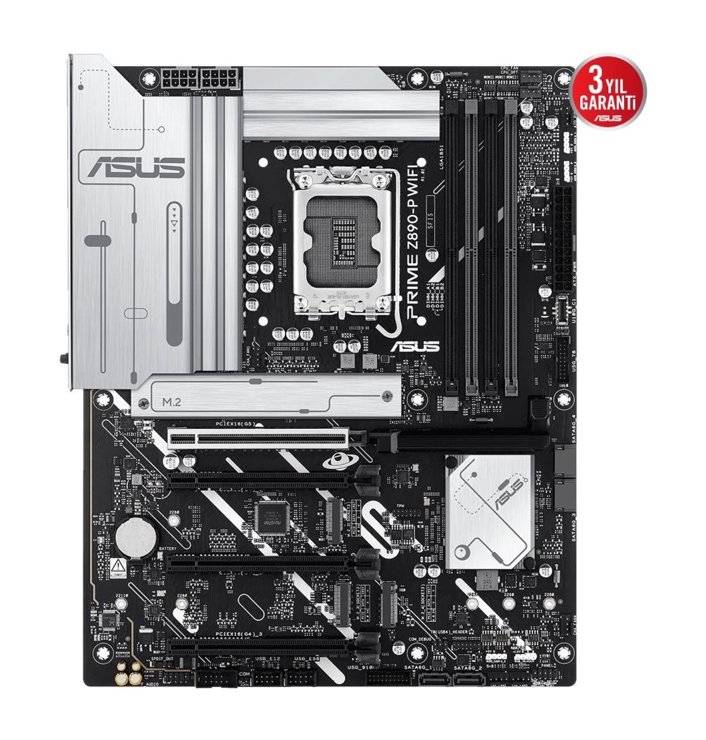 Asus Prime Z890-P Wifi Ddr5 4Xm2 Usb3.2 Rgb Lan Atx - Görsel 2