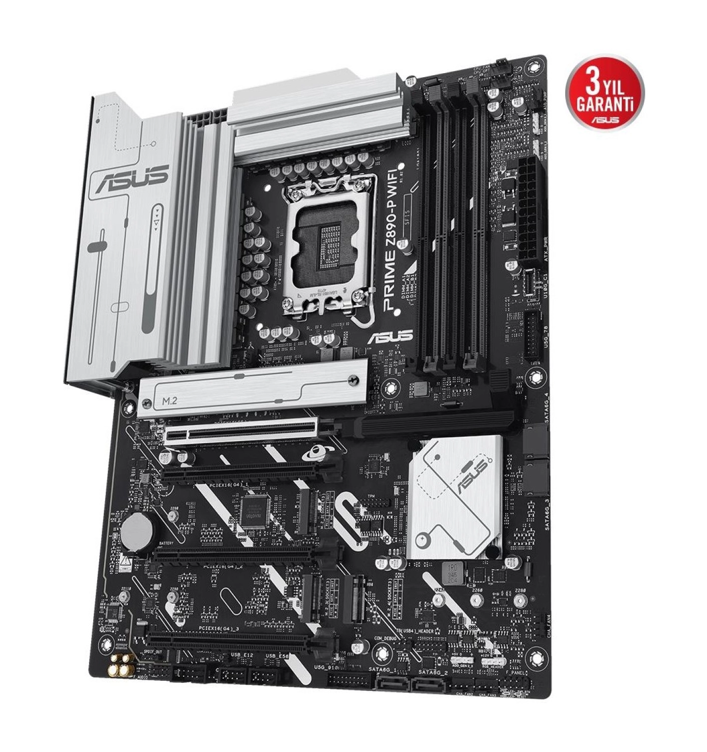 Asus Prime Z890-P Wifi Ddr5 4Xm2 Usb3.2 Rgb Lan Atx - Görsel 4