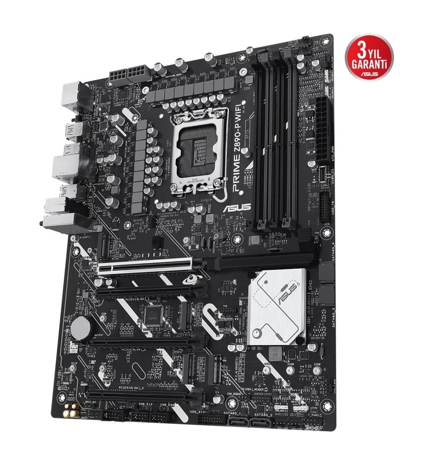 Asus Prime Z890-P Wifi Ddr5 4Xm2 Usb3.2 Rgb Lan Atx - Görsel 5