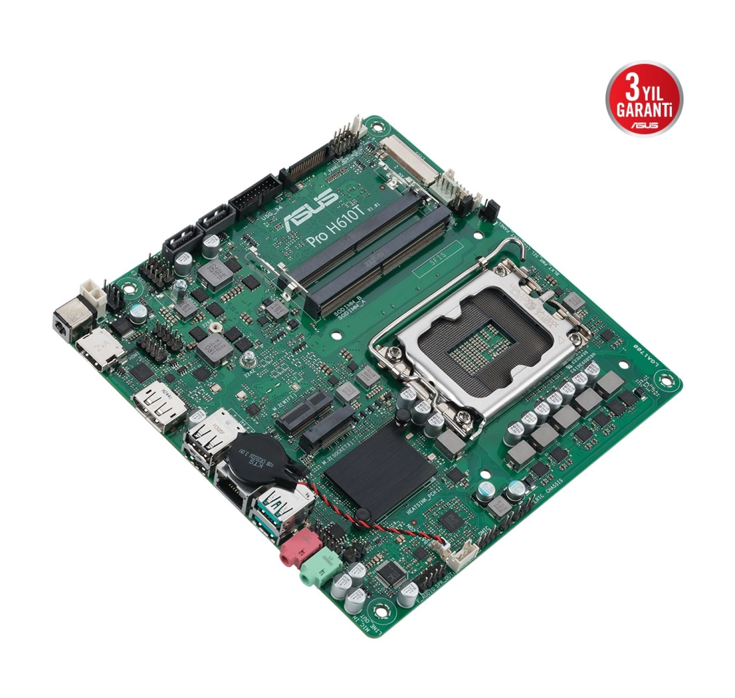 Asus Pro H610T-Csm Intel H610 Ddr5 5600 Lga1700 Mini Itx - Pro H610T-Csm Anakart - Görsel 4