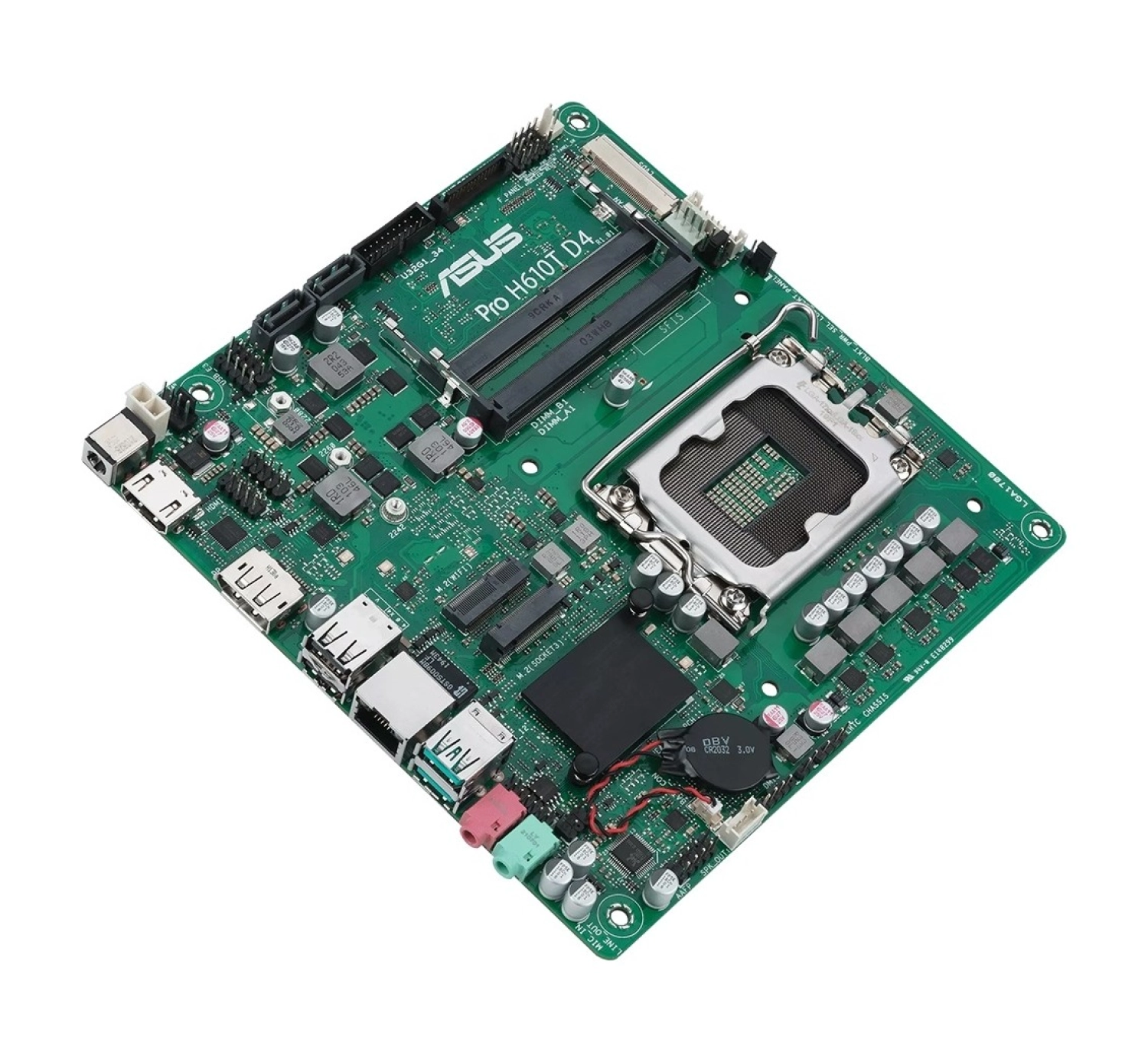 Asus Pro H610T D4-Csm Intel H610 Lga1700 Ddr4 3200 Dp Hdmı Lvds Çift M2 Usb3.2 Thin Mini Itx (Pro H610T D4-Csm) Anakart - Görsel 3