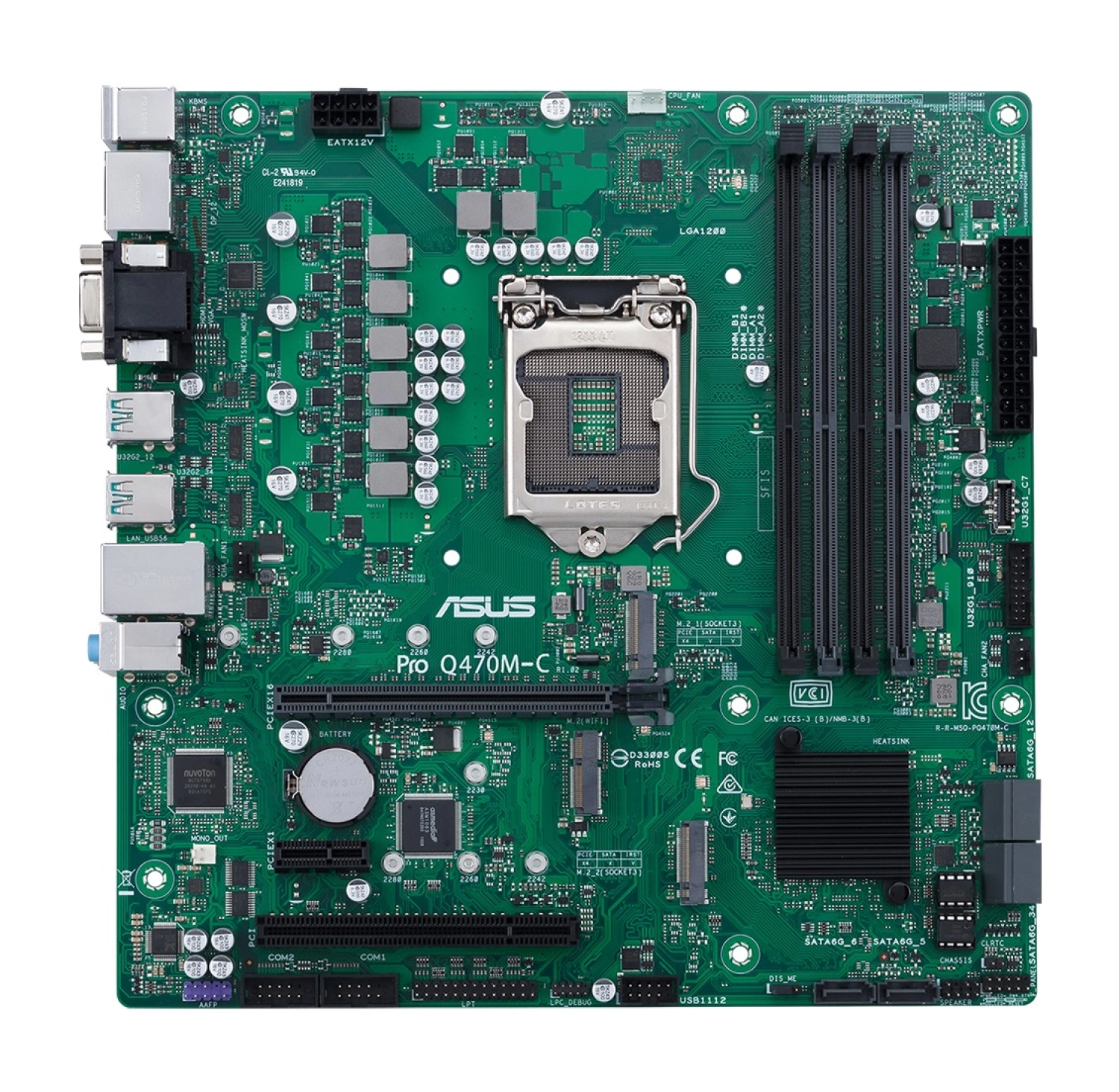 Asus Pro Q470M-C/Csm Intel Q470 Ddr4 2933 Mhz Lga1200 Matx Anakart - Görsel 2
